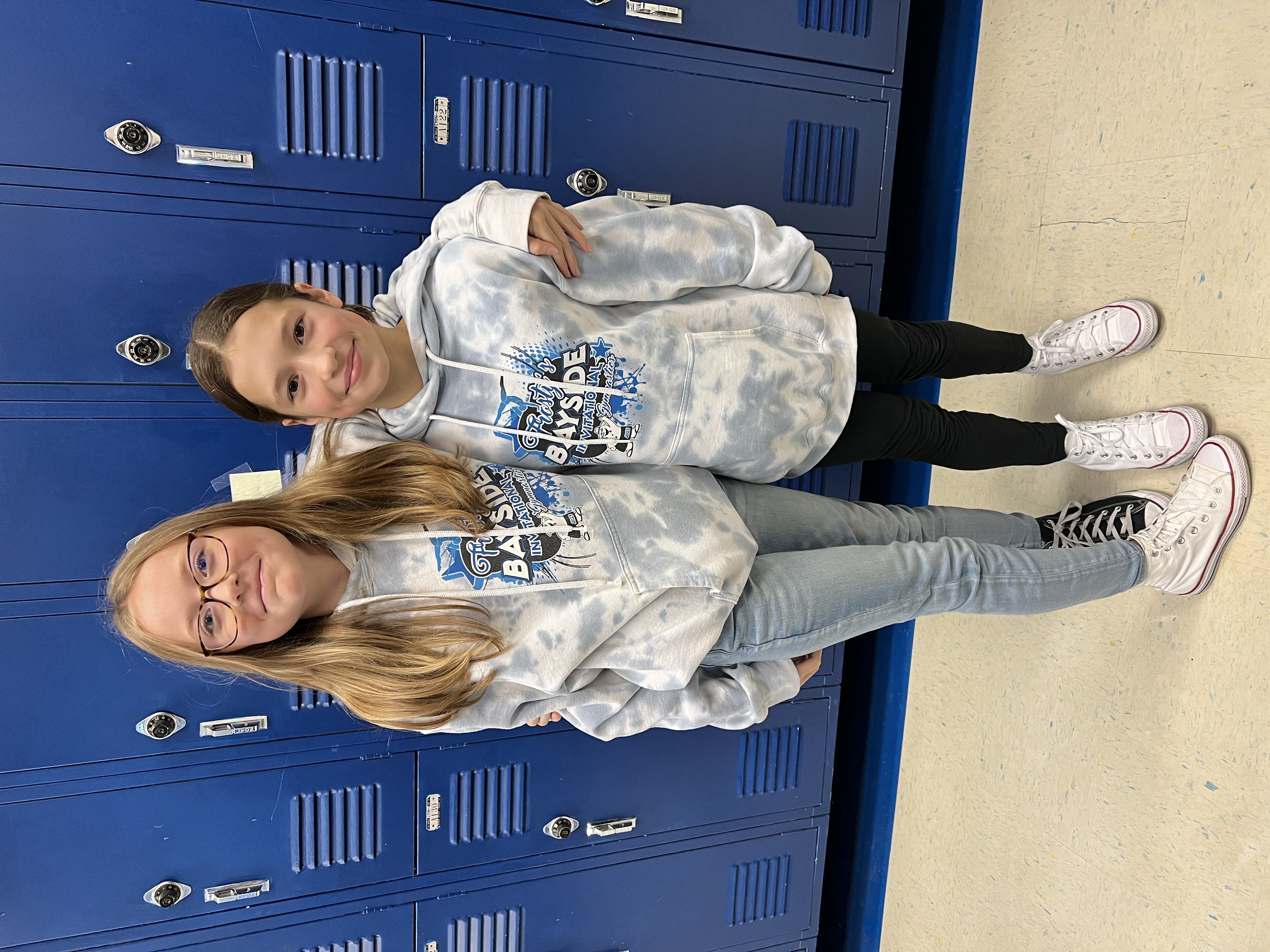 two students twinning