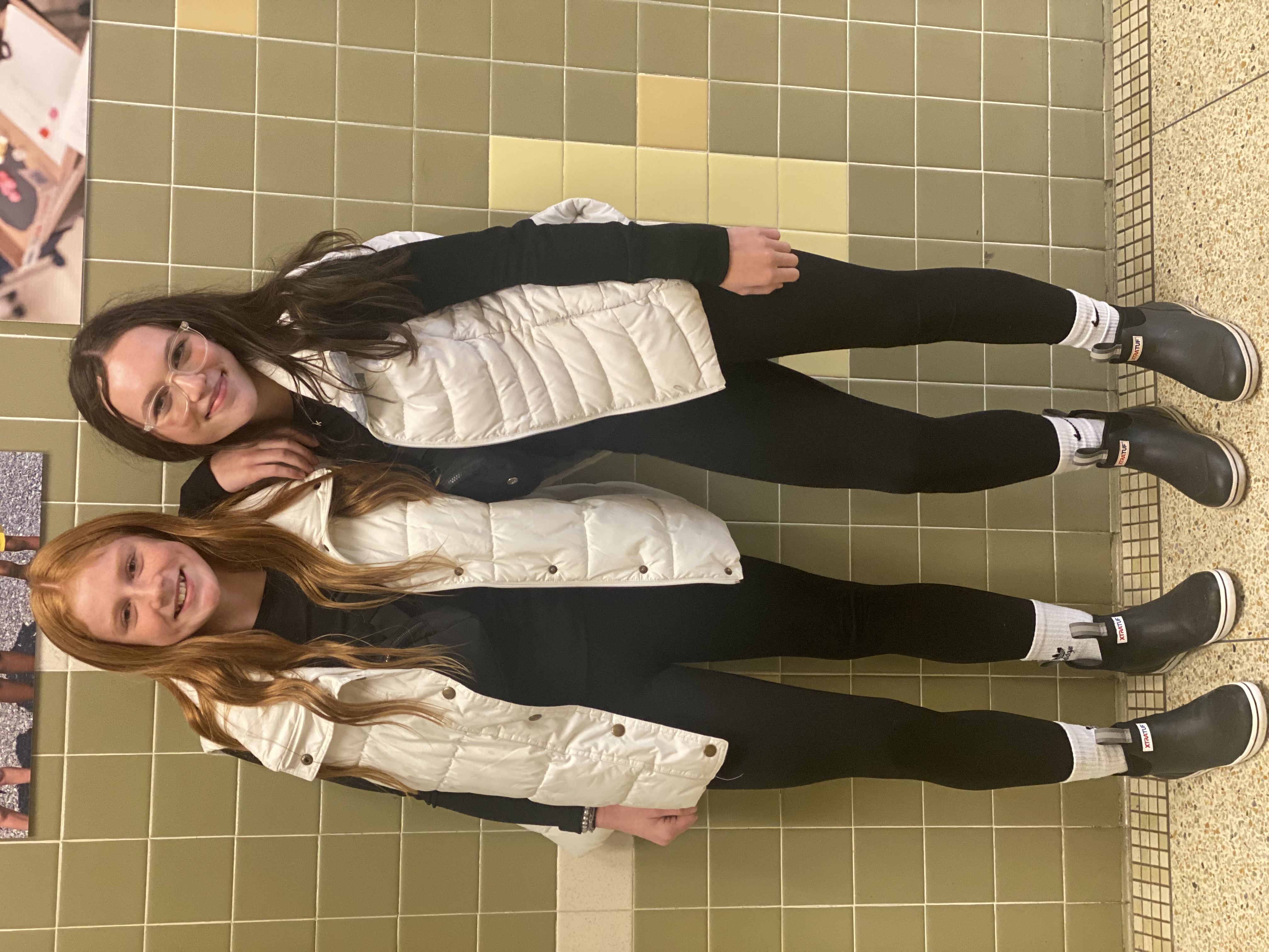 two students twinning