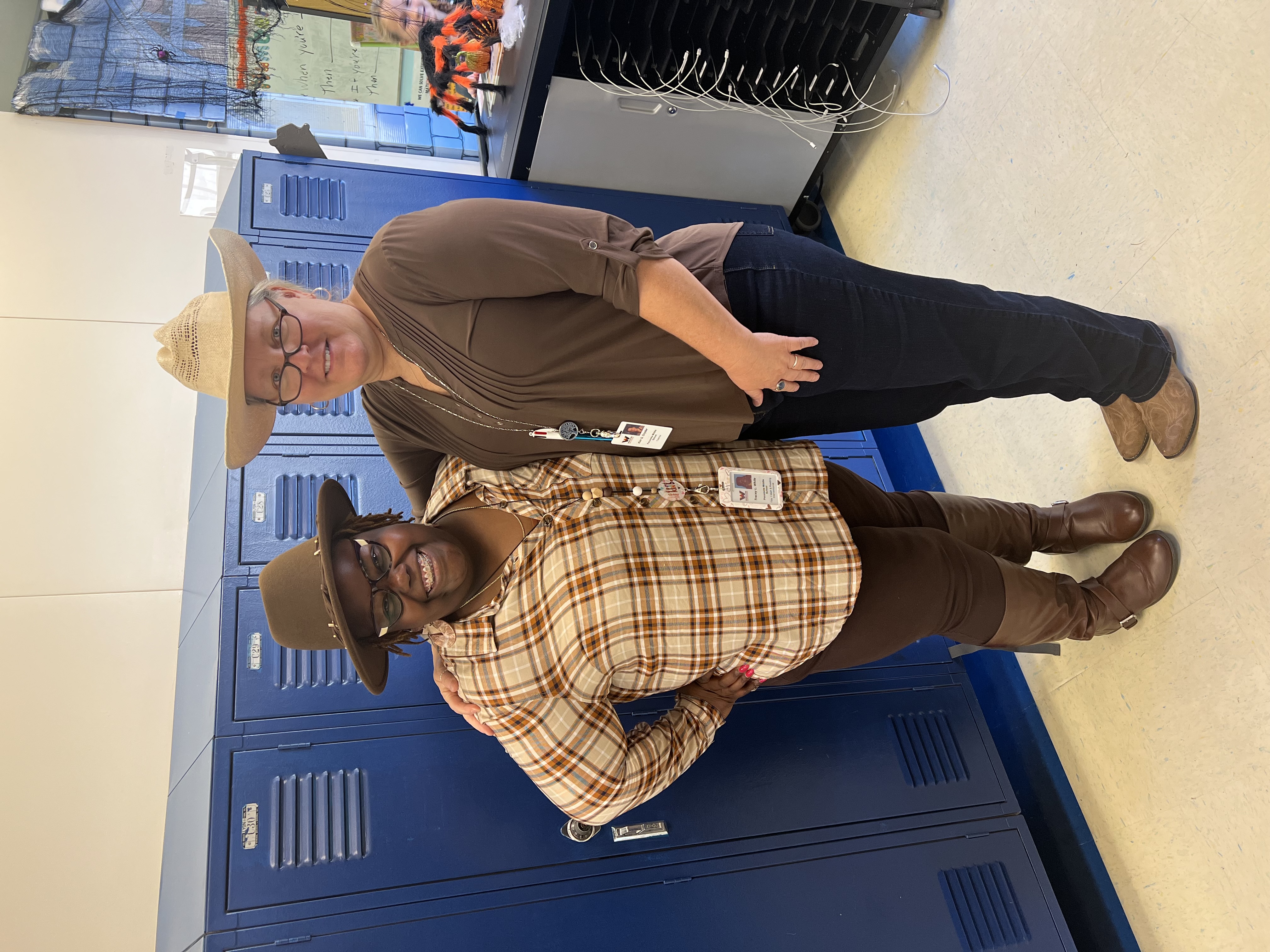 students and staff sporting western attire