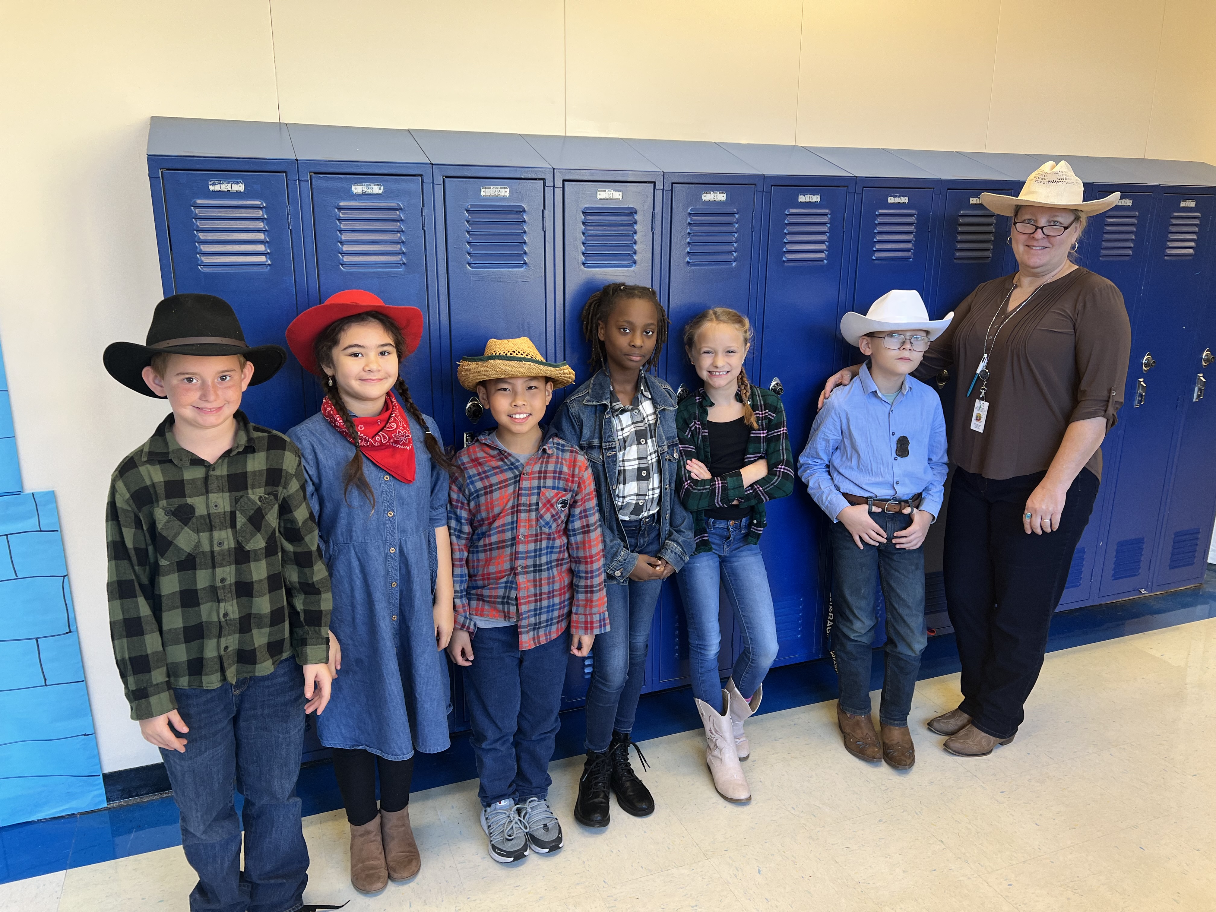 students and staff sporting western attire