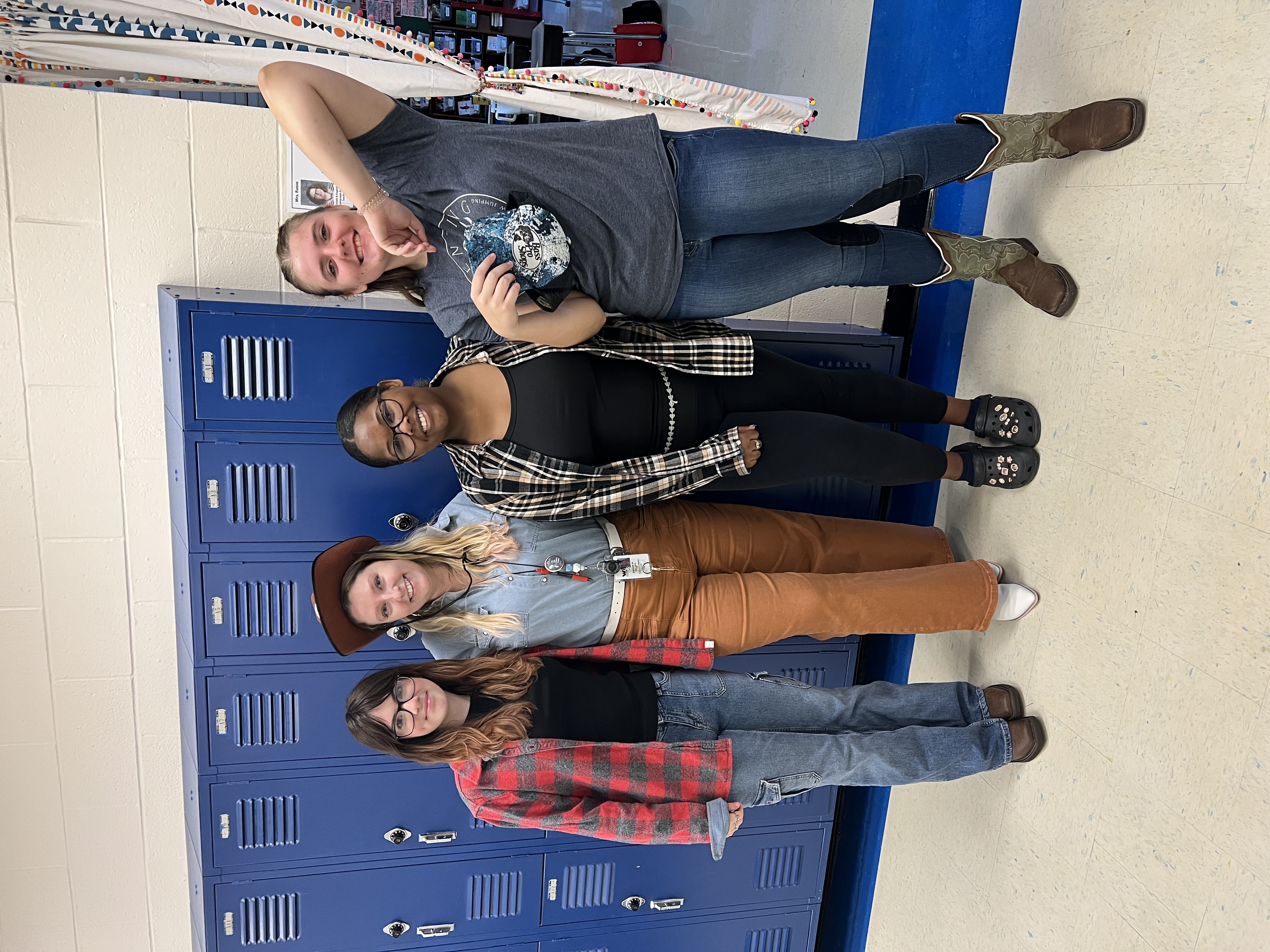 students and staff sporting western attire