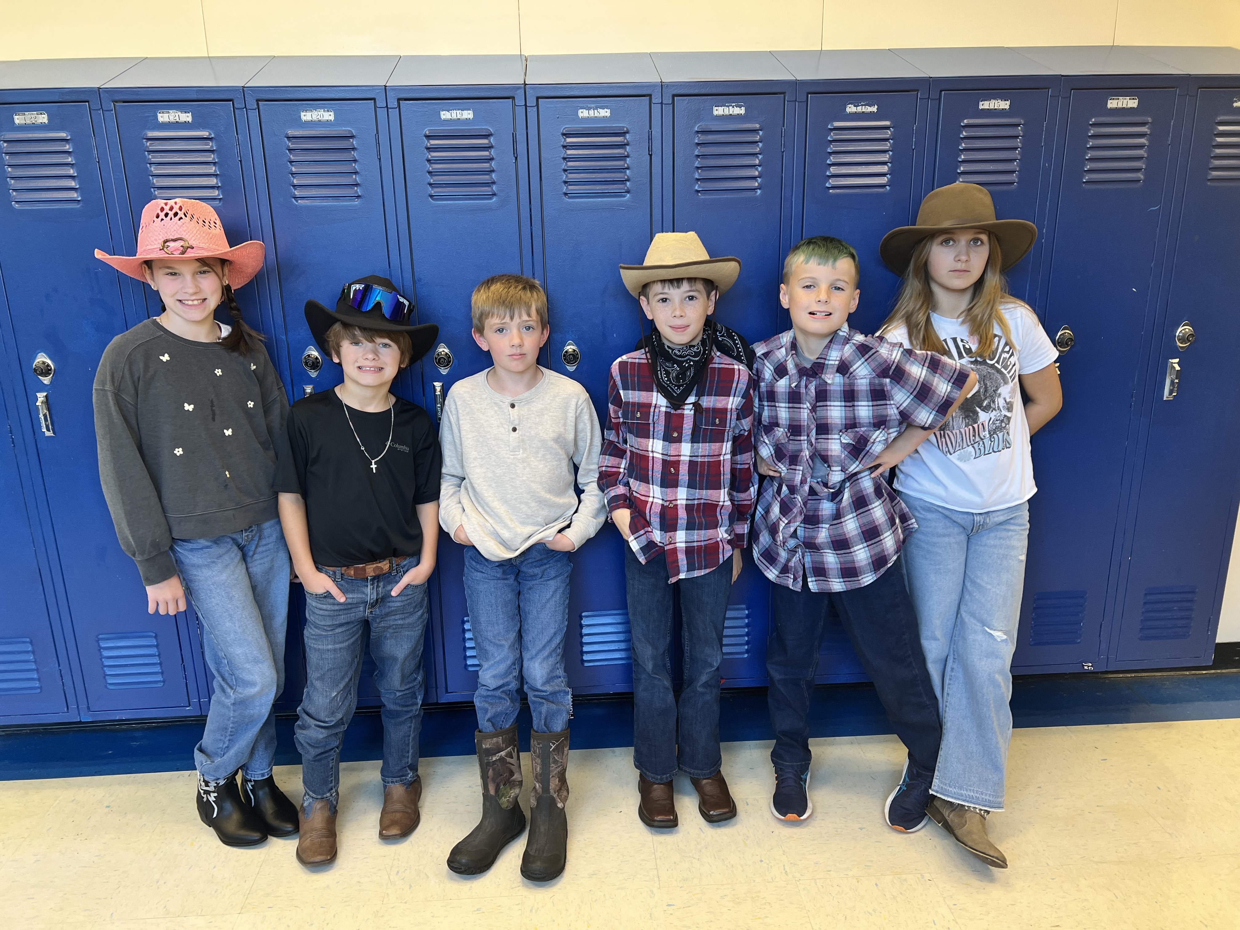 students and staff sporting western attire