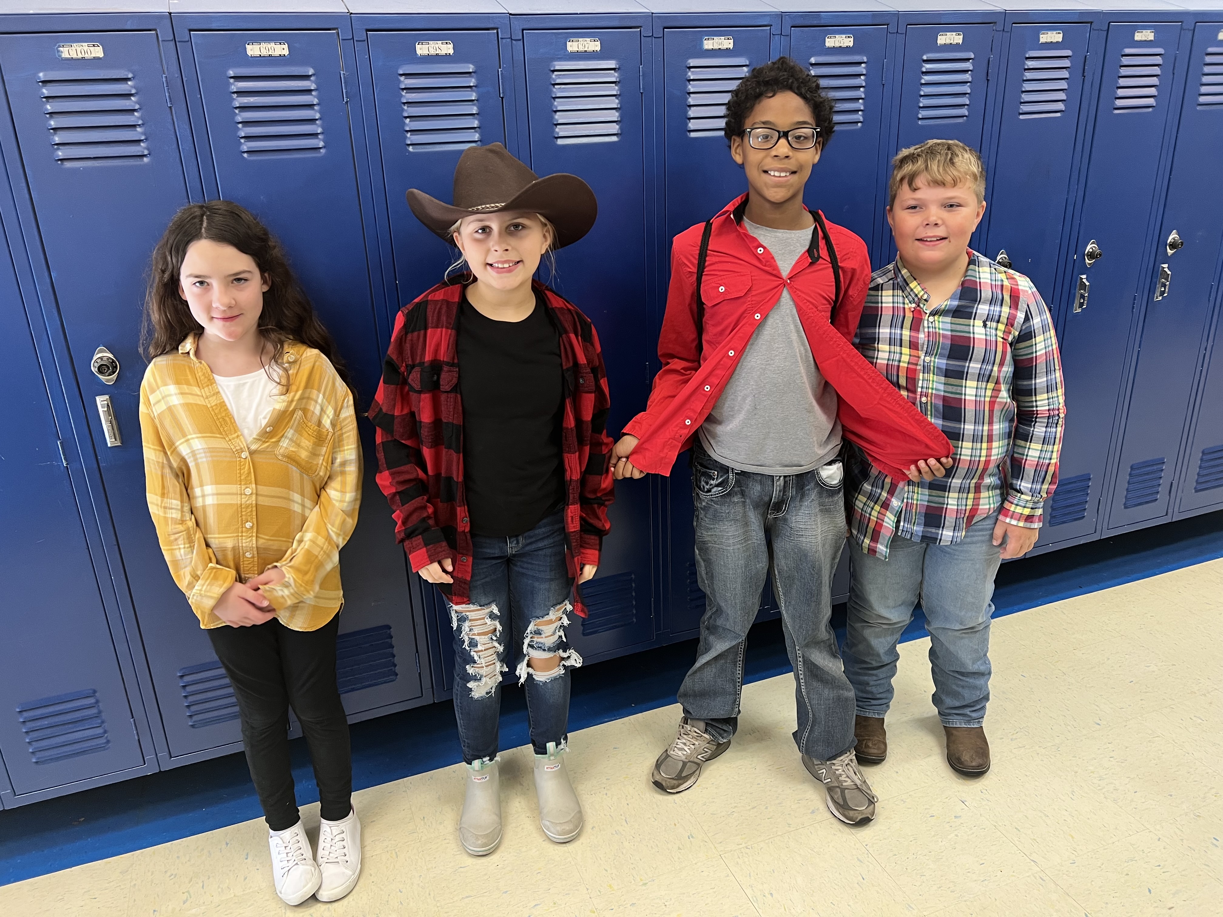 students and staff sporting western attire