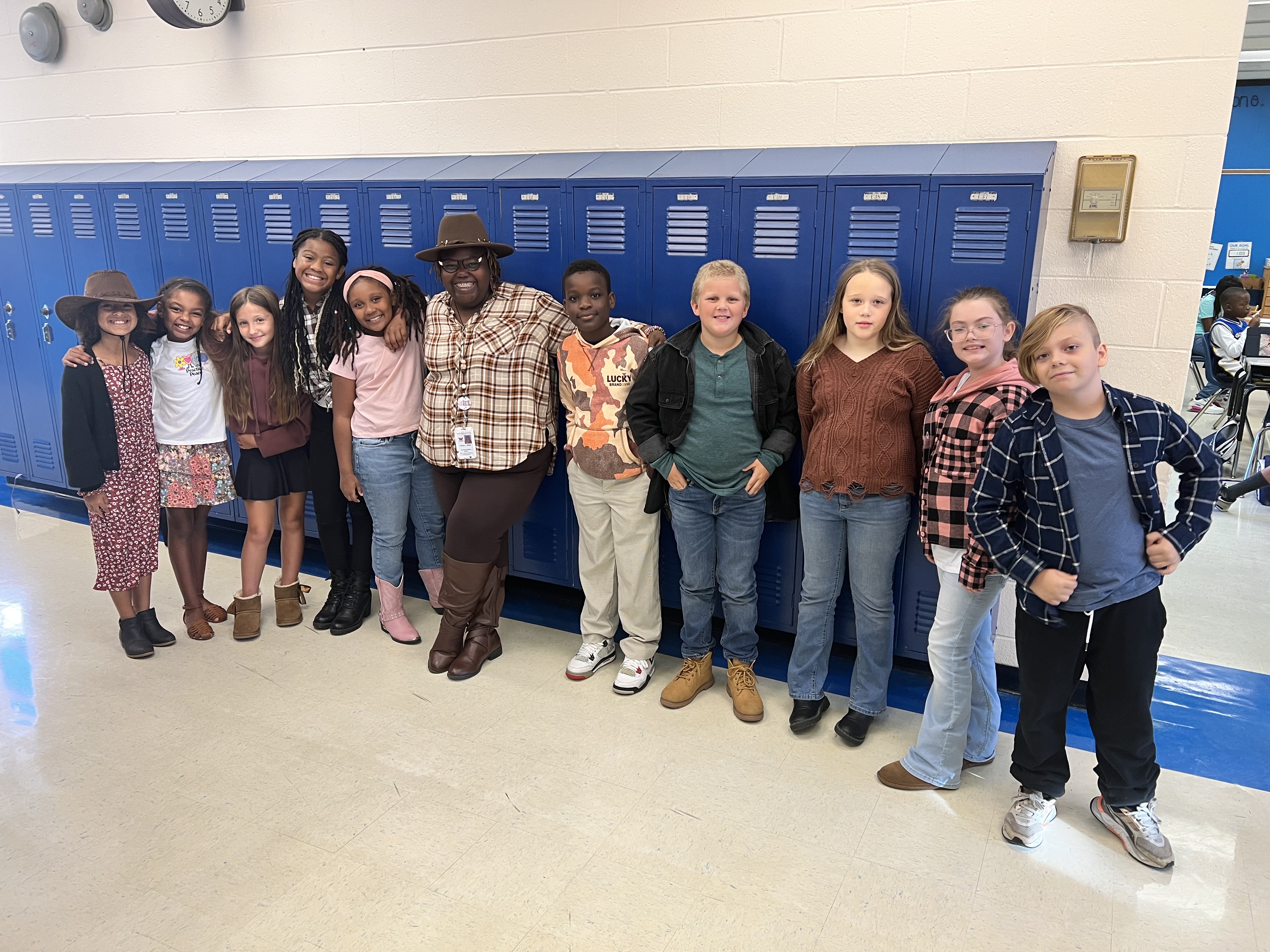 students and staff sporting western attire