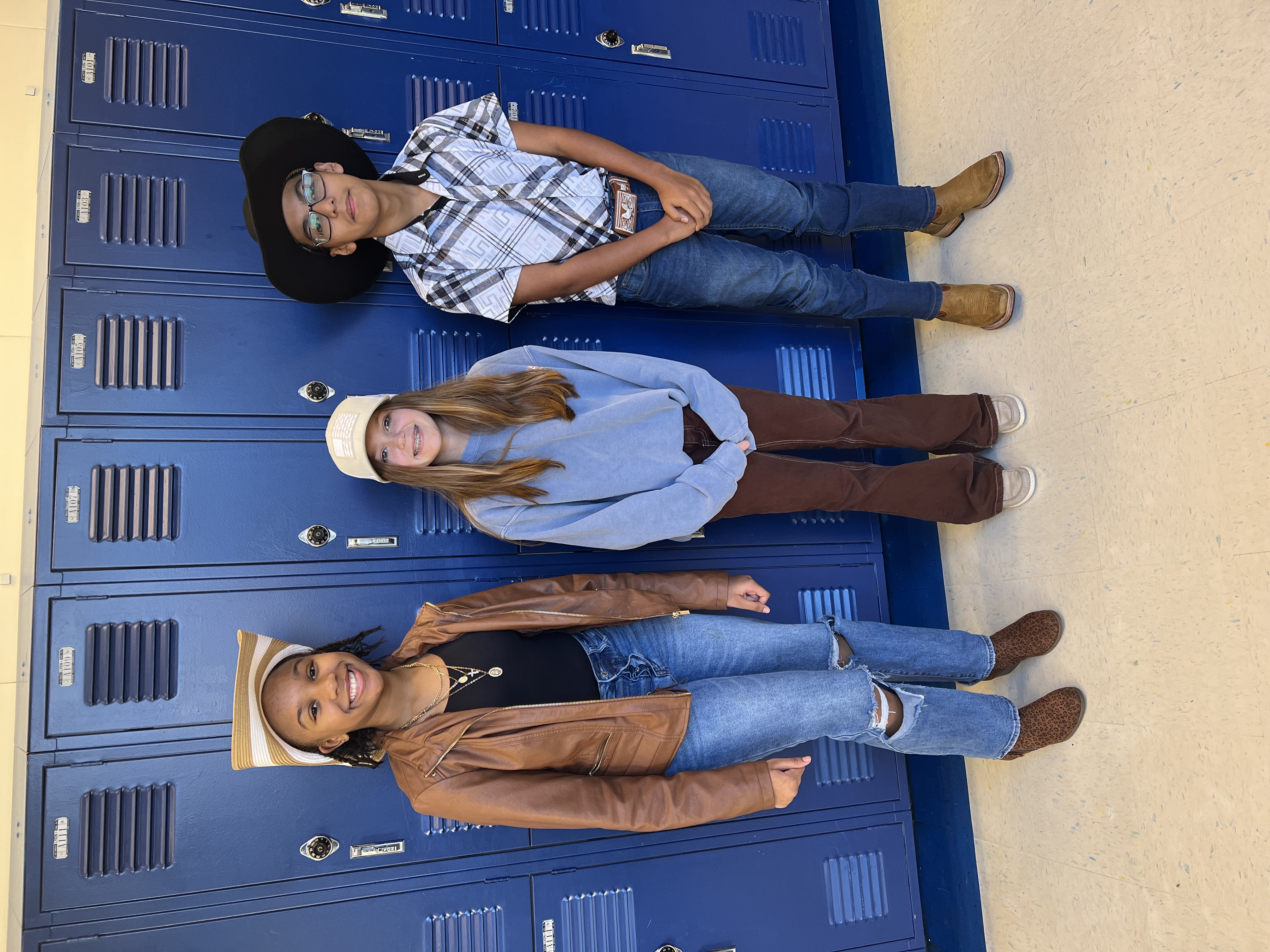 students and staff sporting western attire