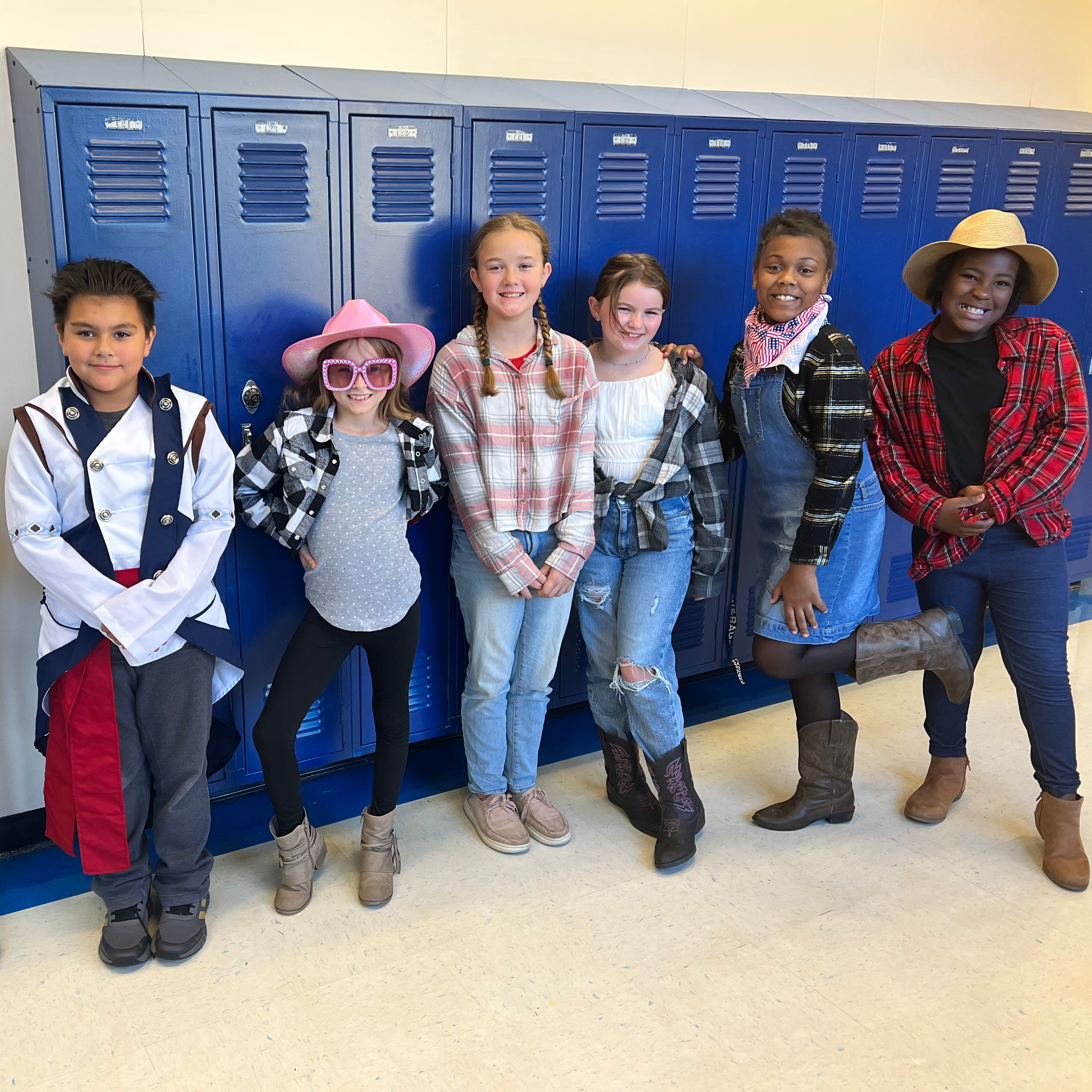 students and staff sporting western attire