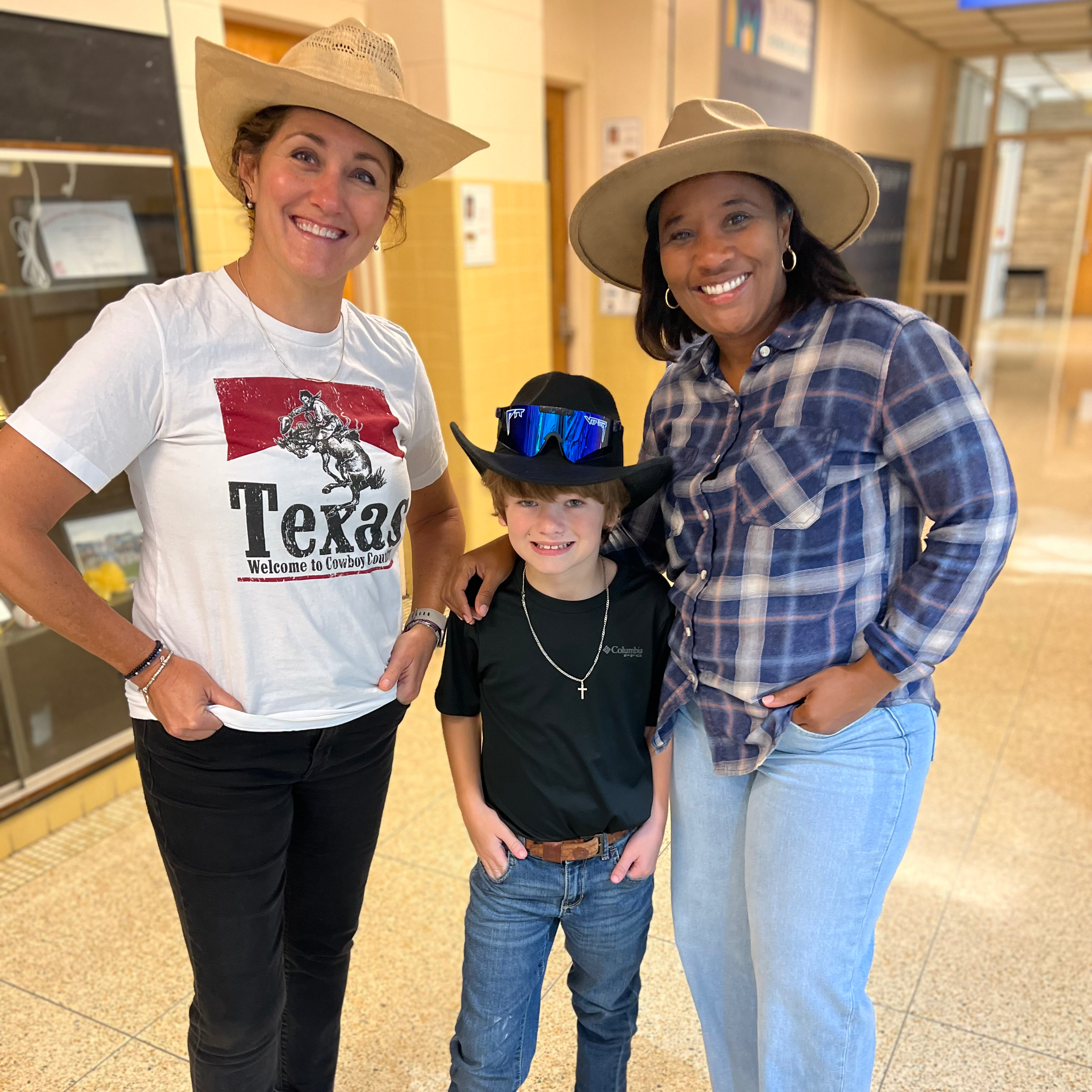 students and staff sporting western attire