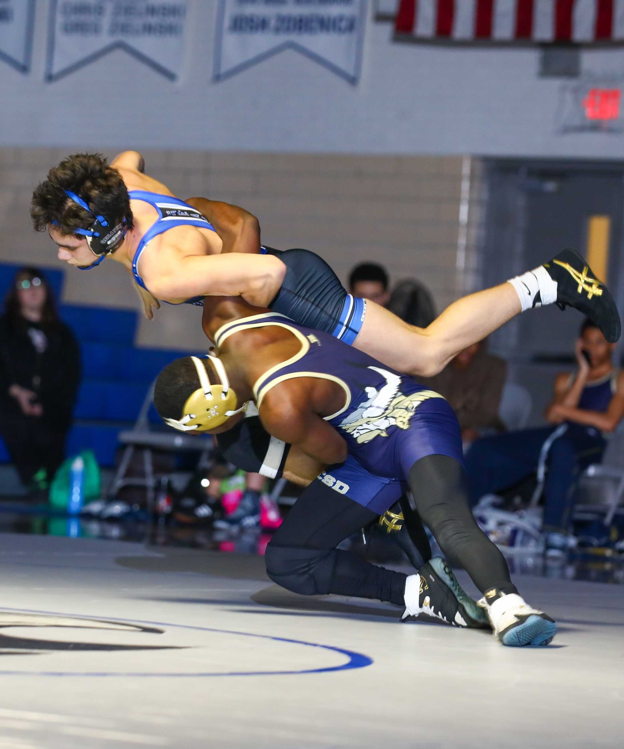 decatur wrestler in air