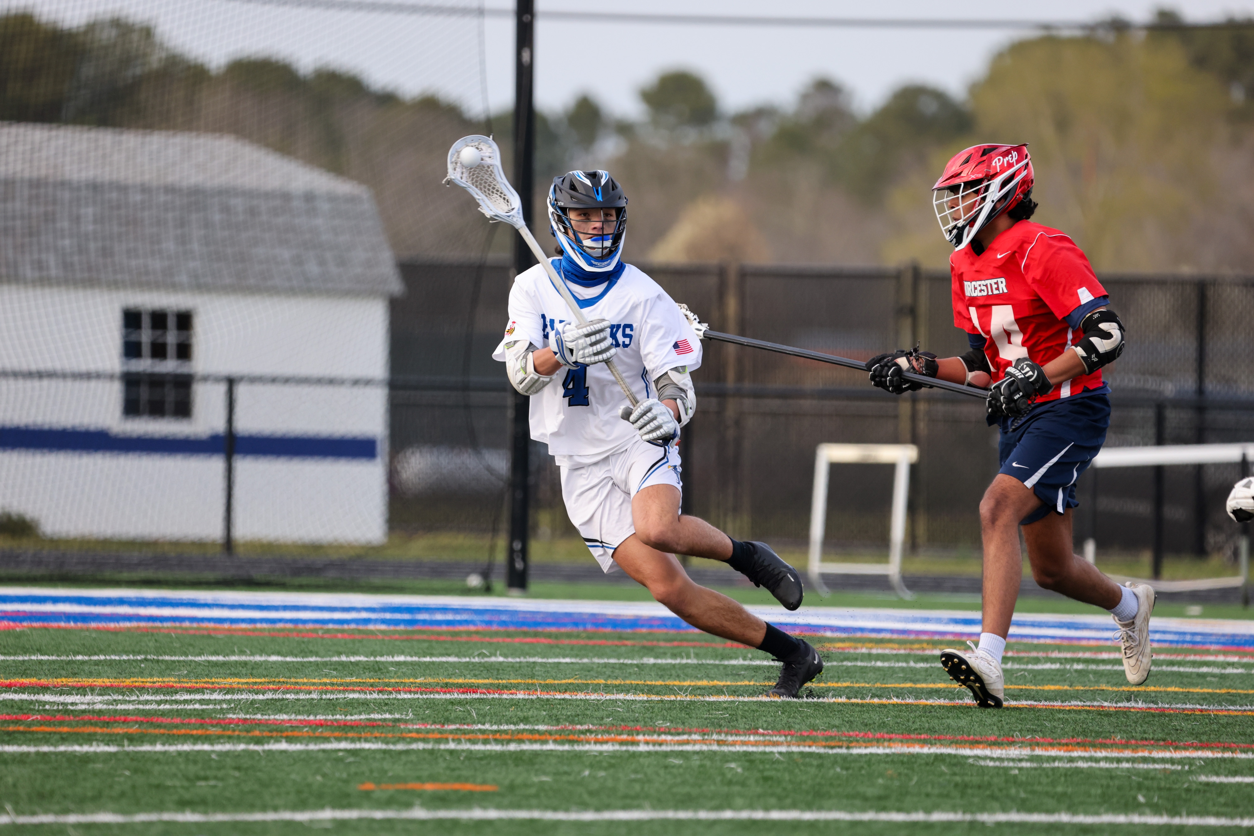 Varsity player on field