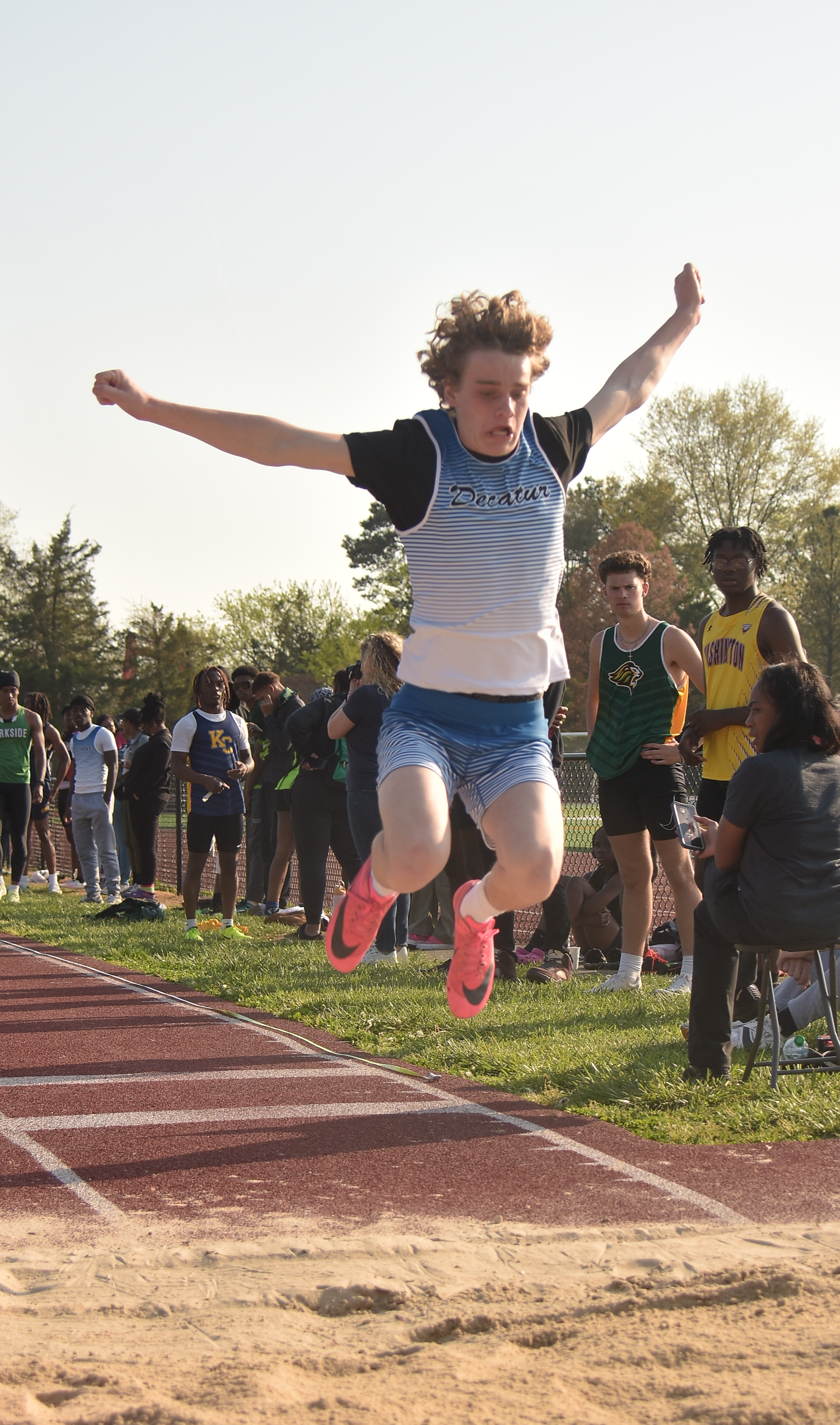 boy long jumping