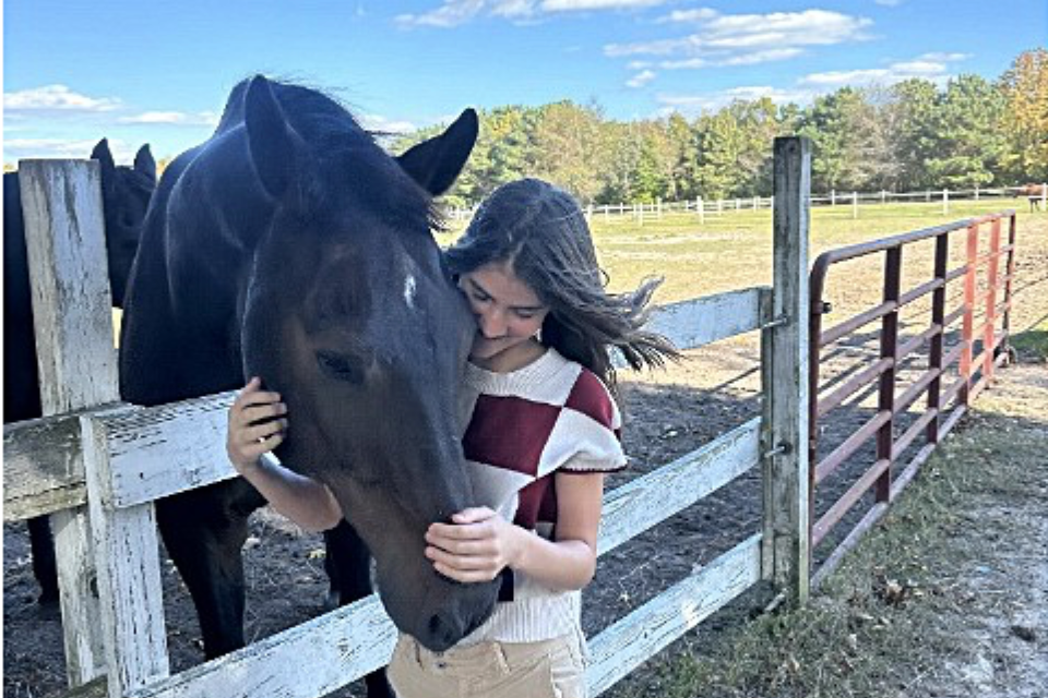 Student with horse