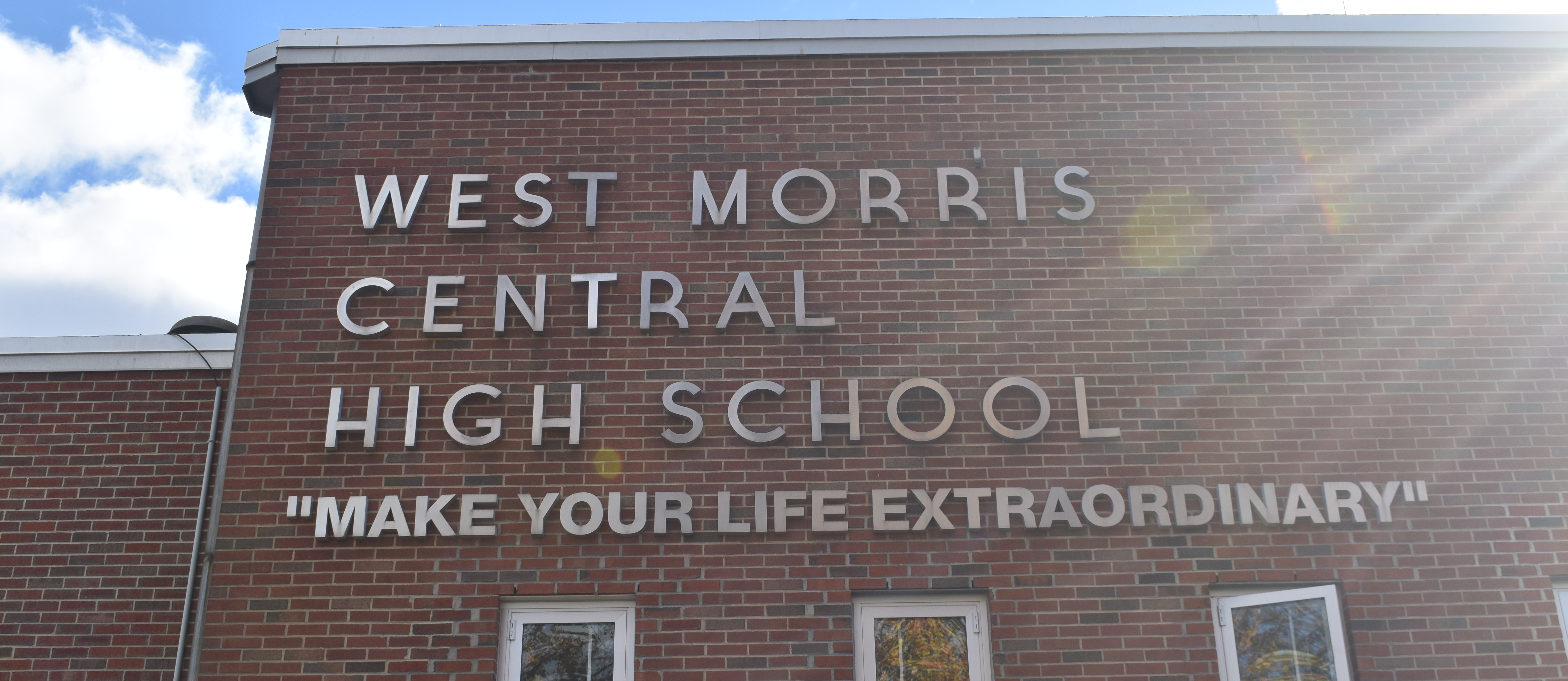 West Morris Central High School building; "Make Your Life Extraordinary"
