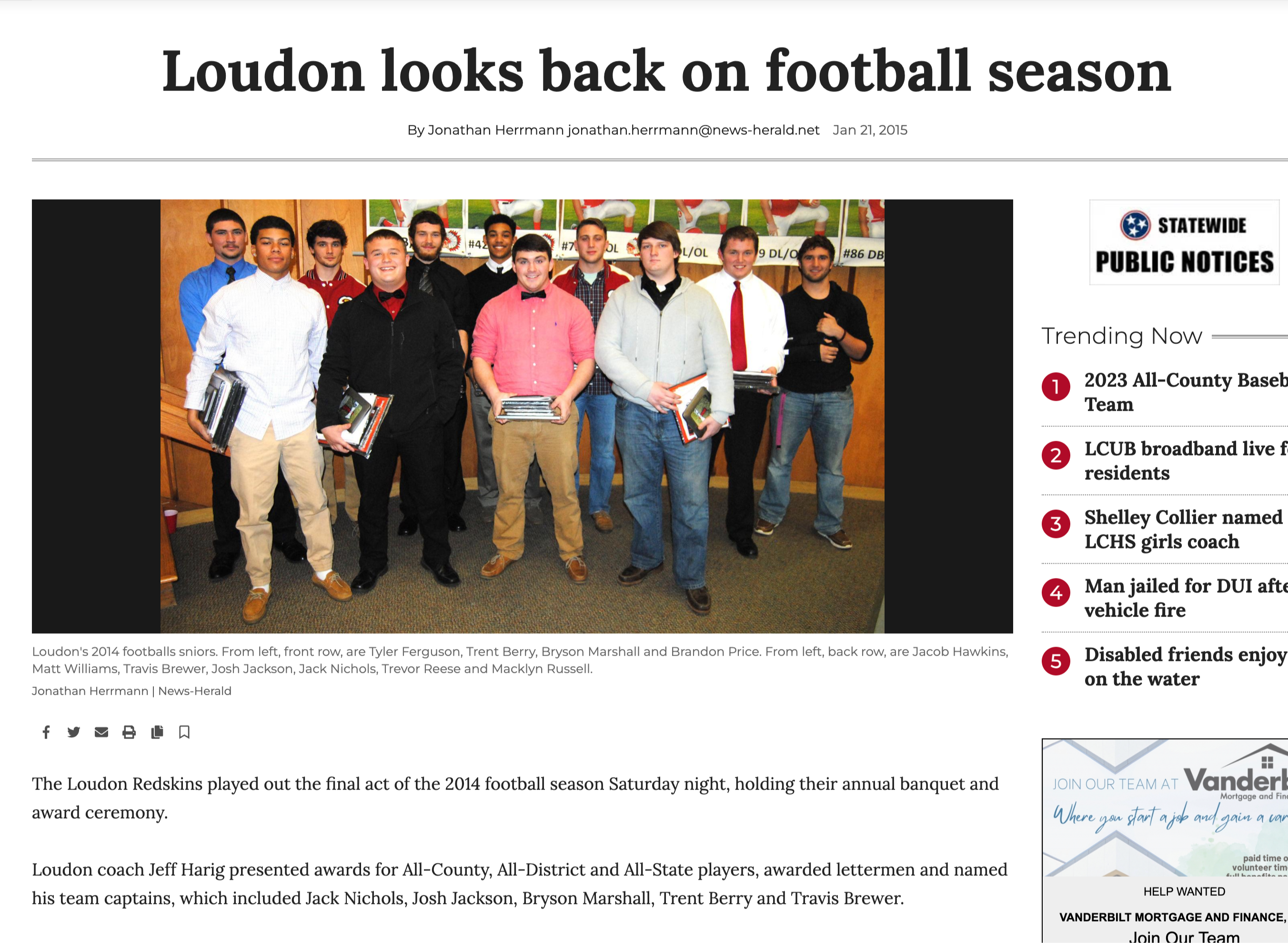 2014 Loudon Football Team