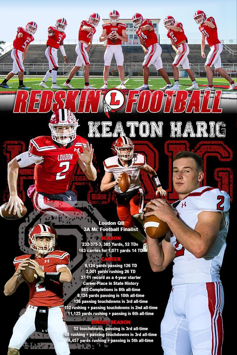 2021 Football Season Keaton Harig Record Passing