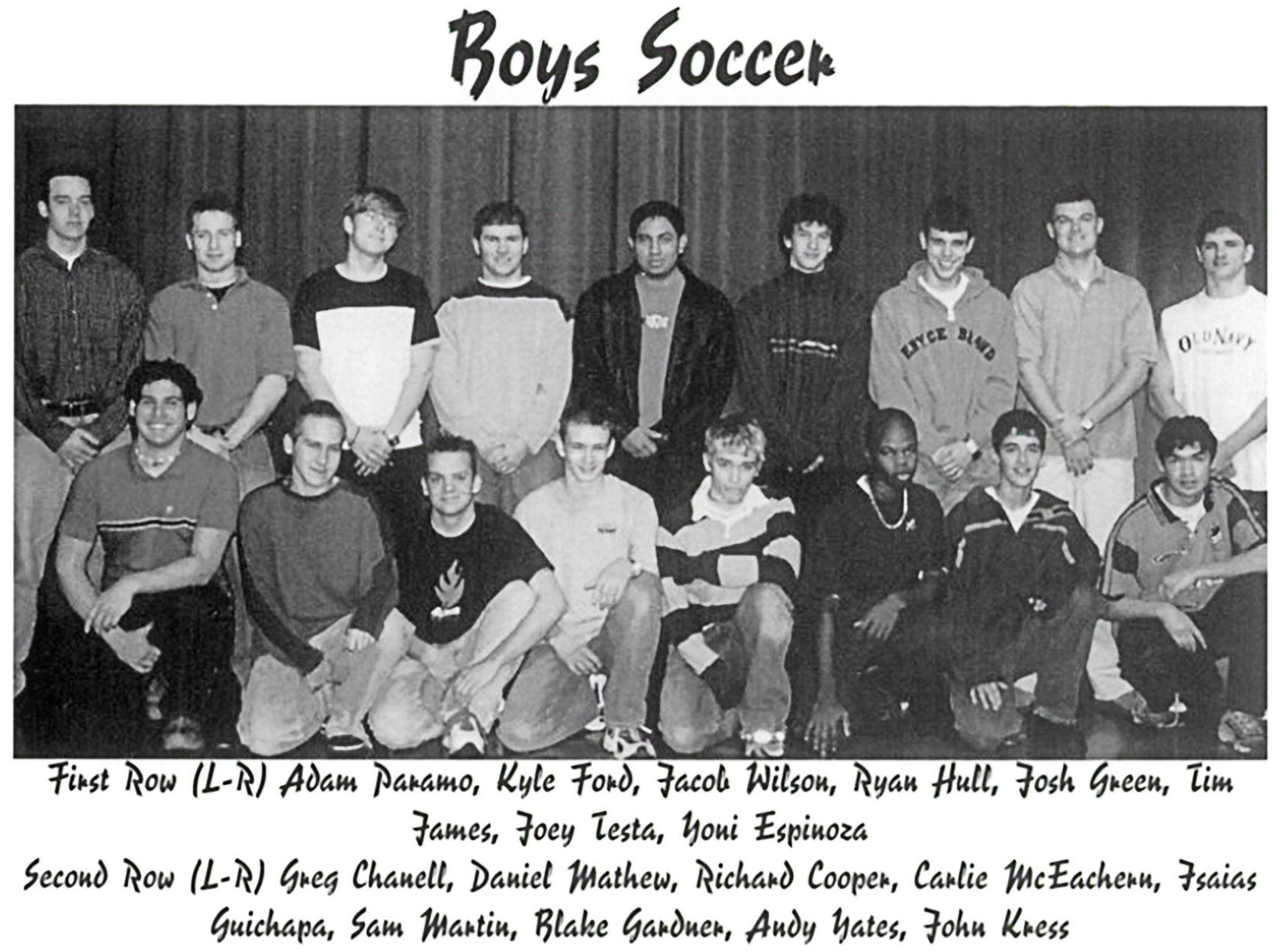 2001 Soccer Team