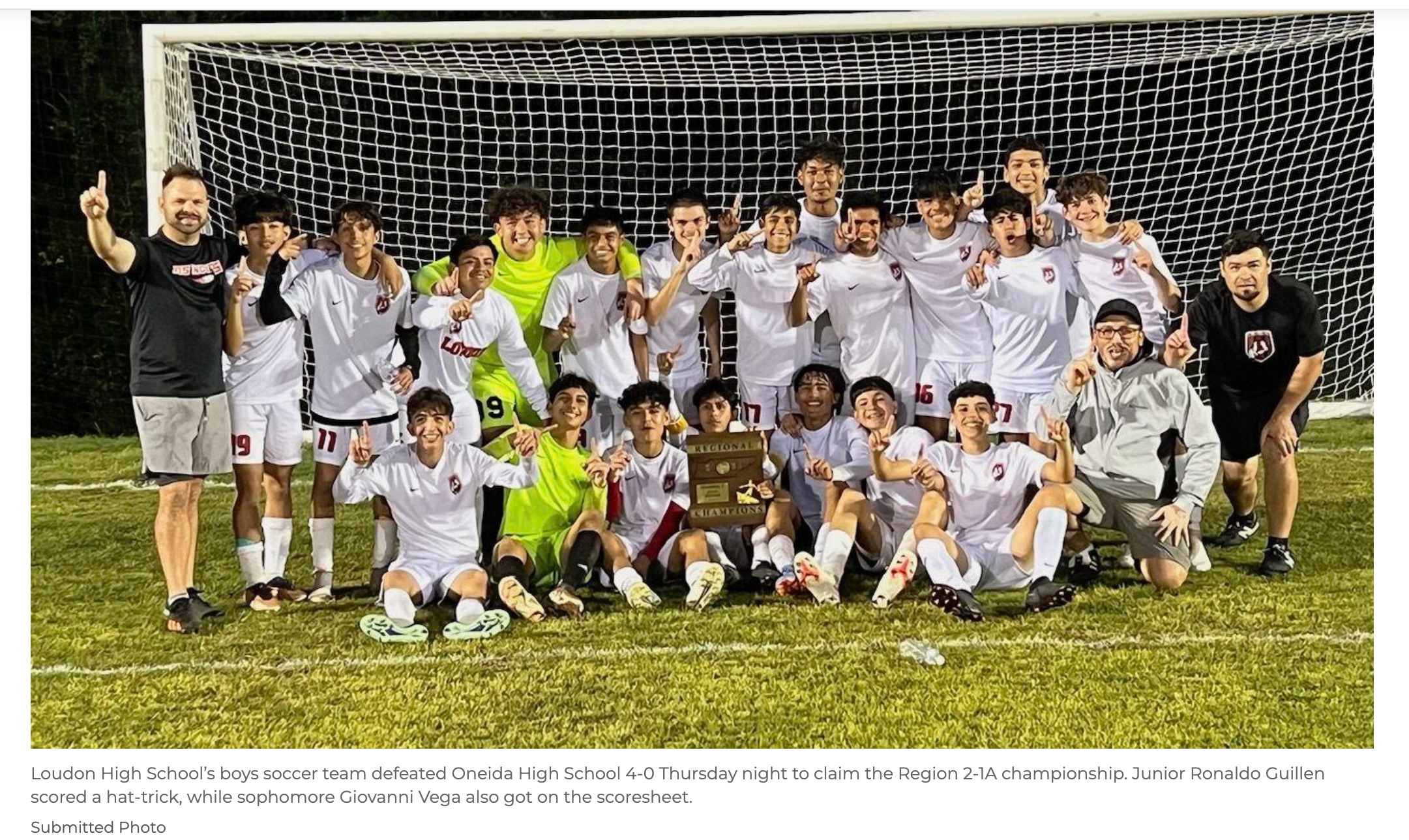 Boys Soccer Regional Win