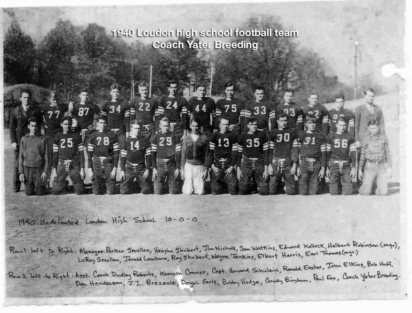 1940 Football Team