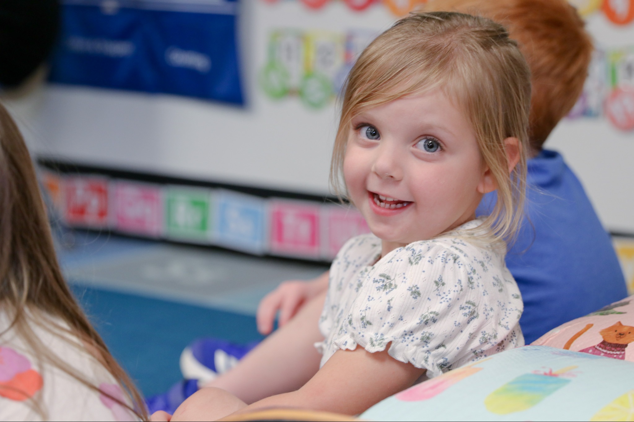 Little student looking to the left