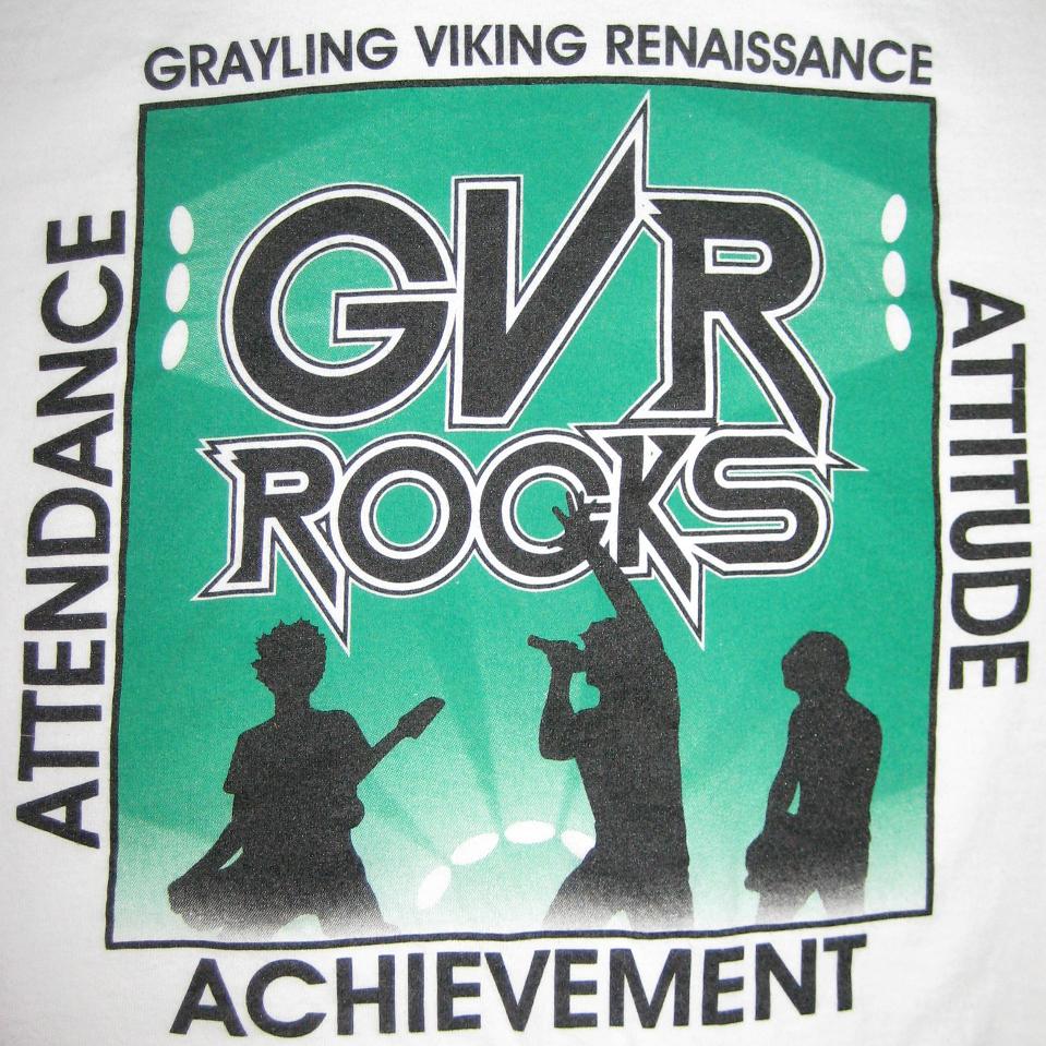 gvr rocks logo with achievement attitude and attendance