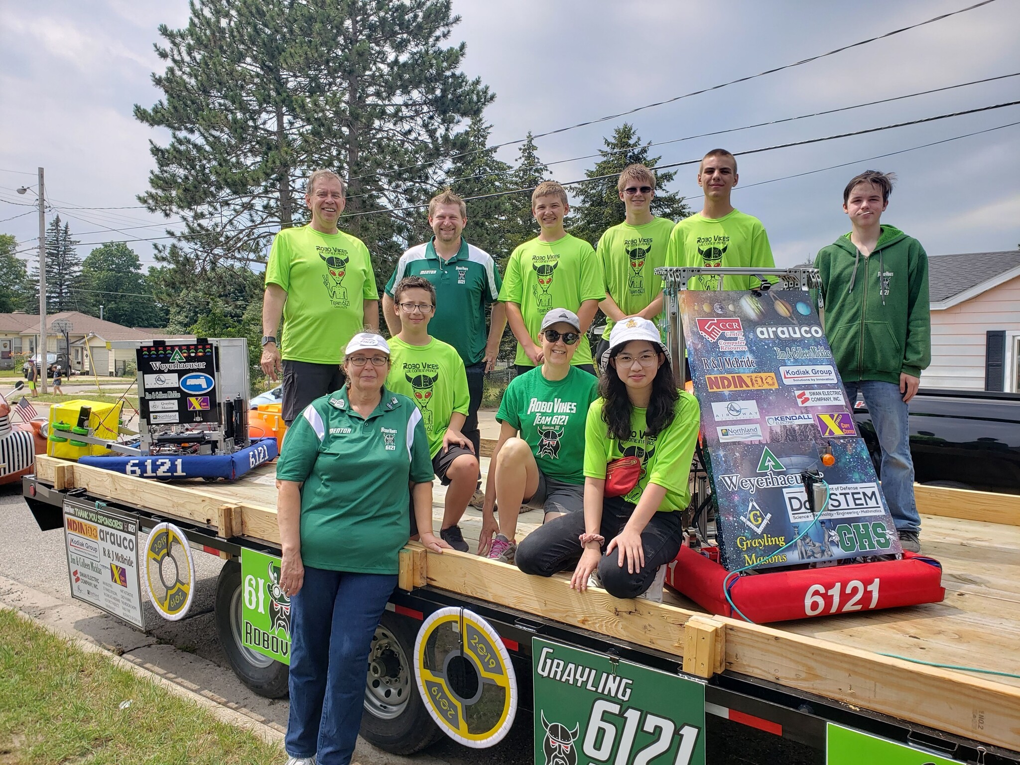 The RoboVikes' float in the Millltown Parade