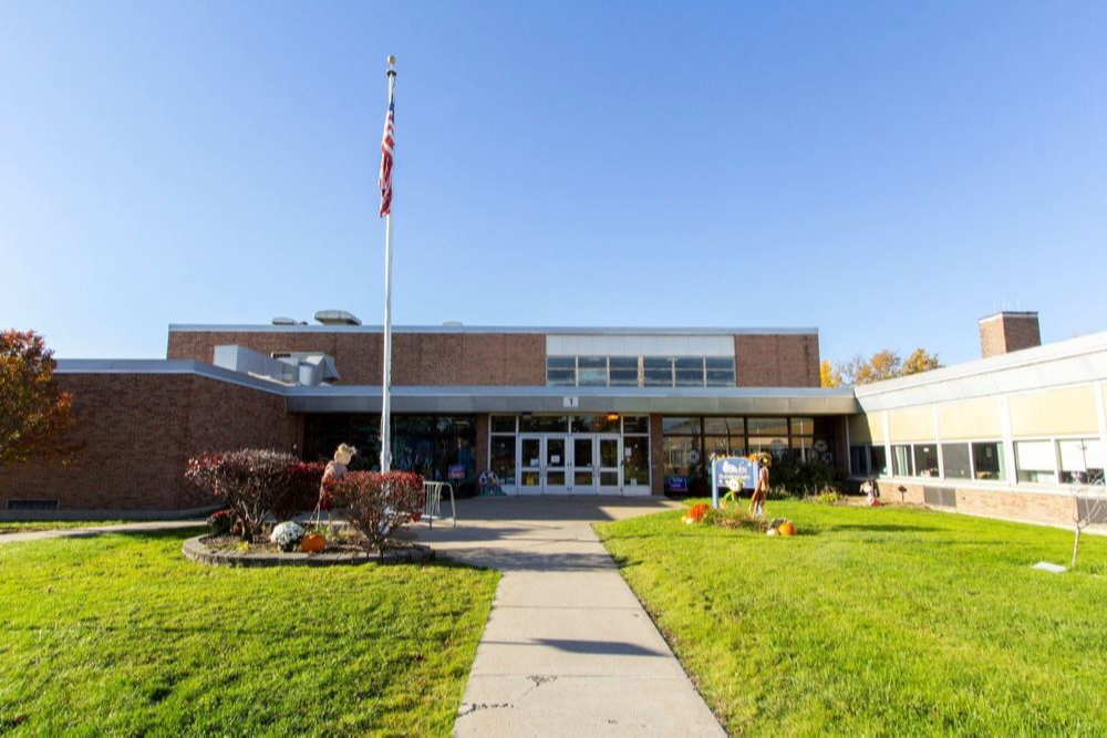 A photo of the Mullen campus school building