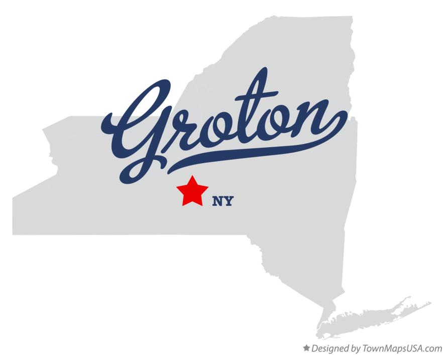 map of Groton, NY
