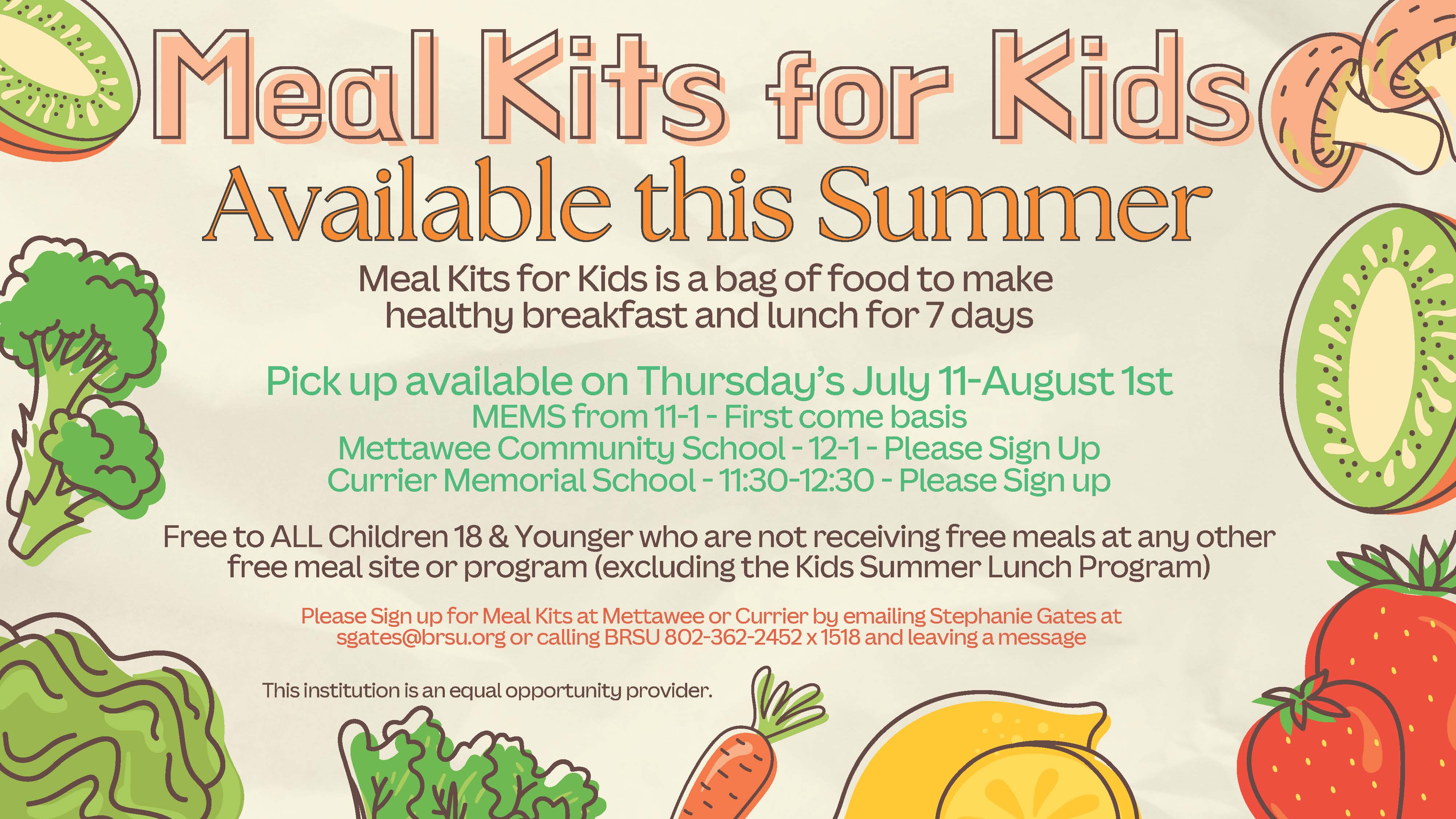Meal Kits for Kits Flyer