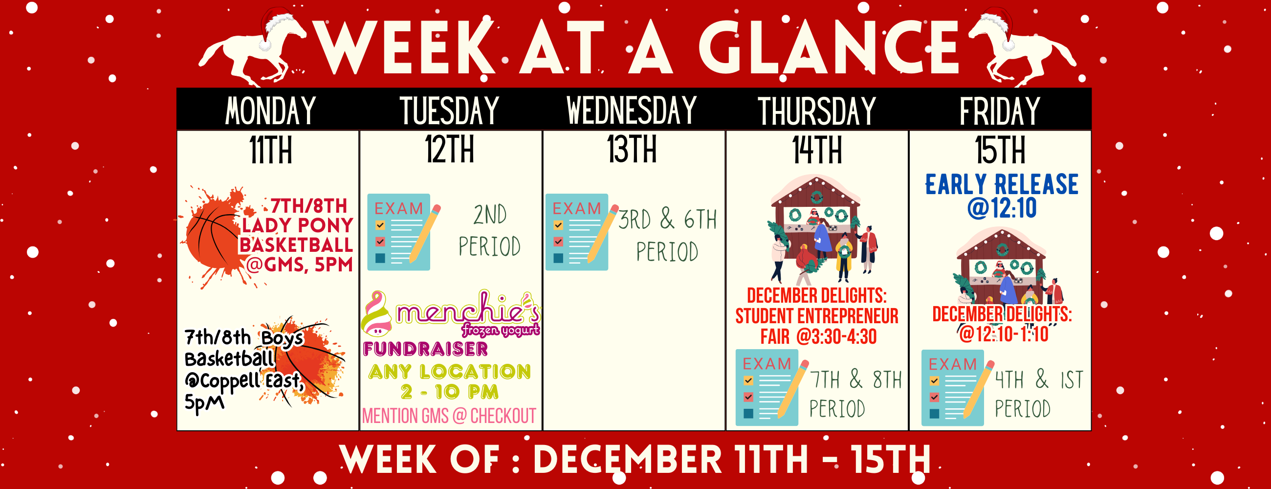 Week At a Glance: Dec 11th