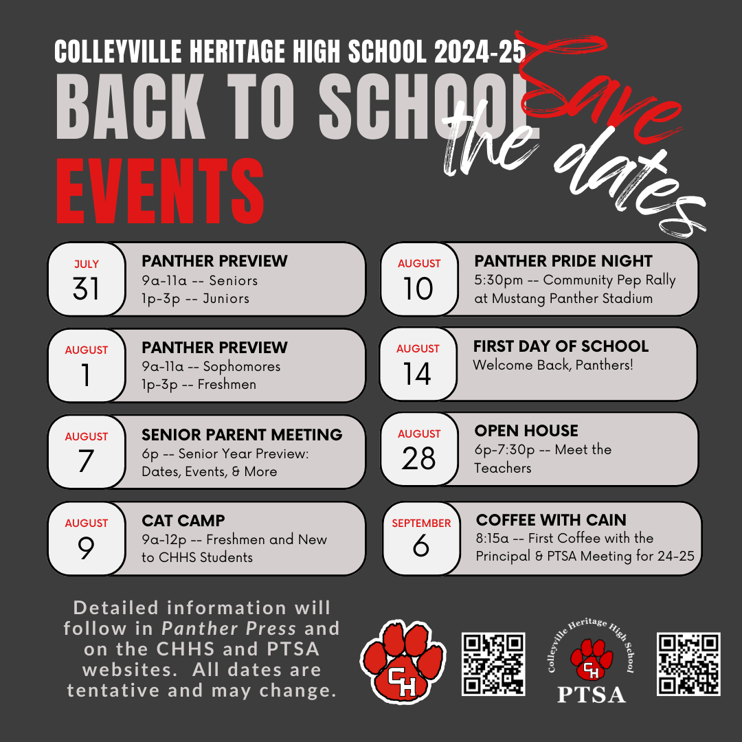 24-25 Back to School Events