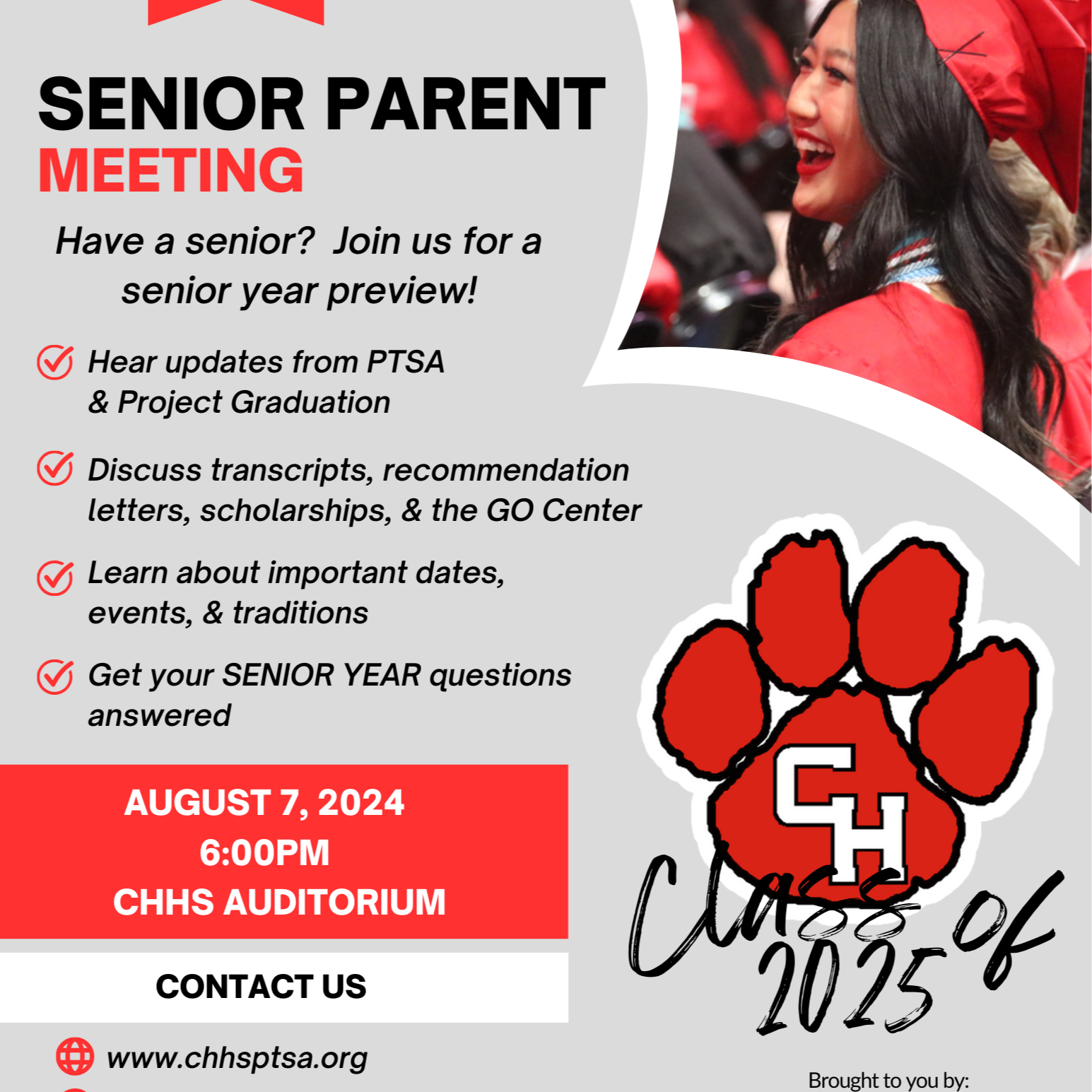 Senior Parent Meeting August 7 2024