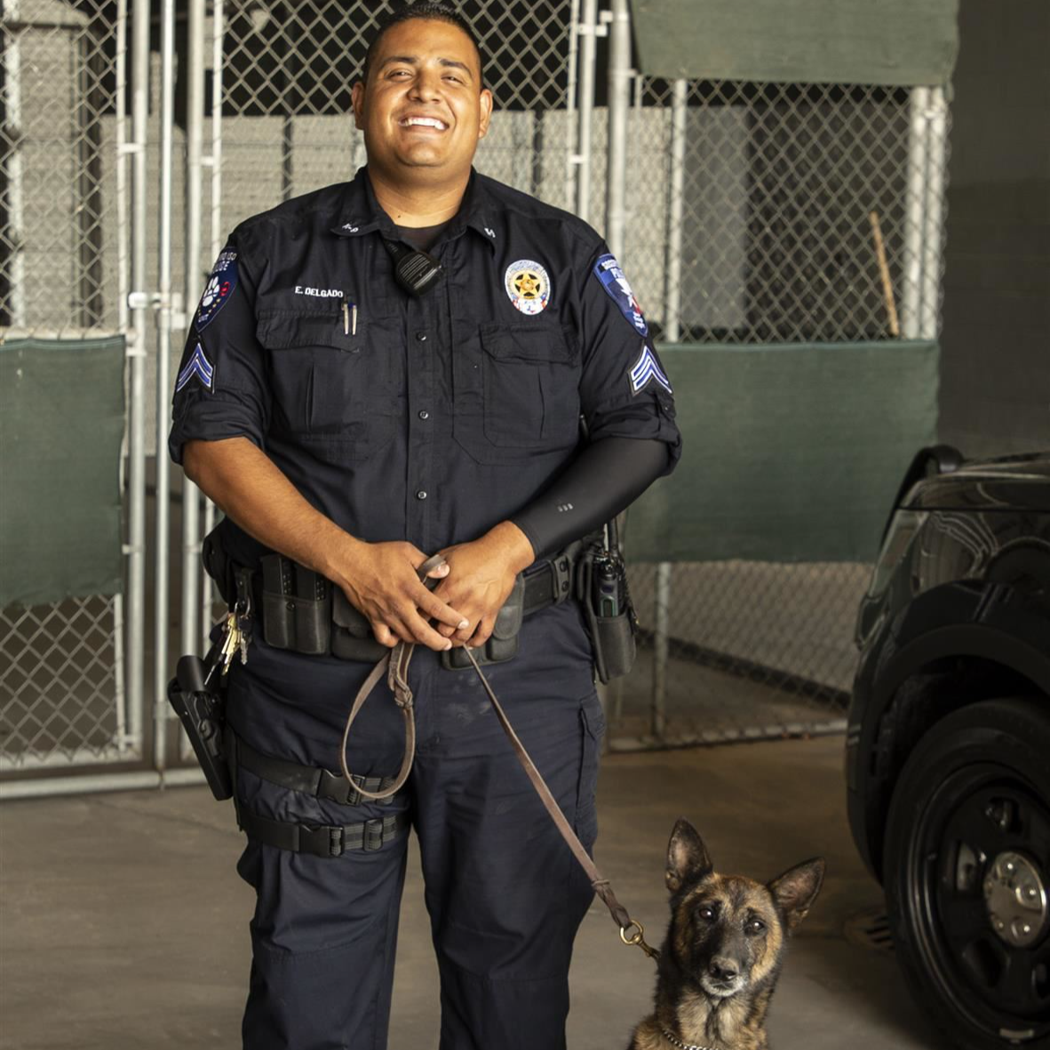 Officer Edward and his dog