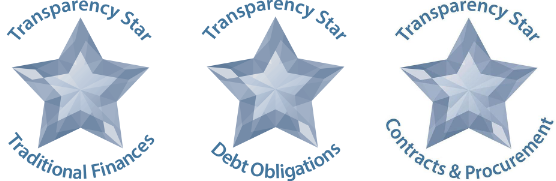 Texas Comptroller Transparency Star Recognitions for Traditional Finances, Debt Obligations, and Contracts and Procurement
