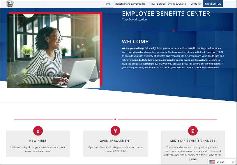 Benefits webpage image