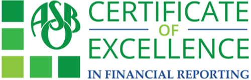 ASBO Certificate of Excellence in Financial Reporting
