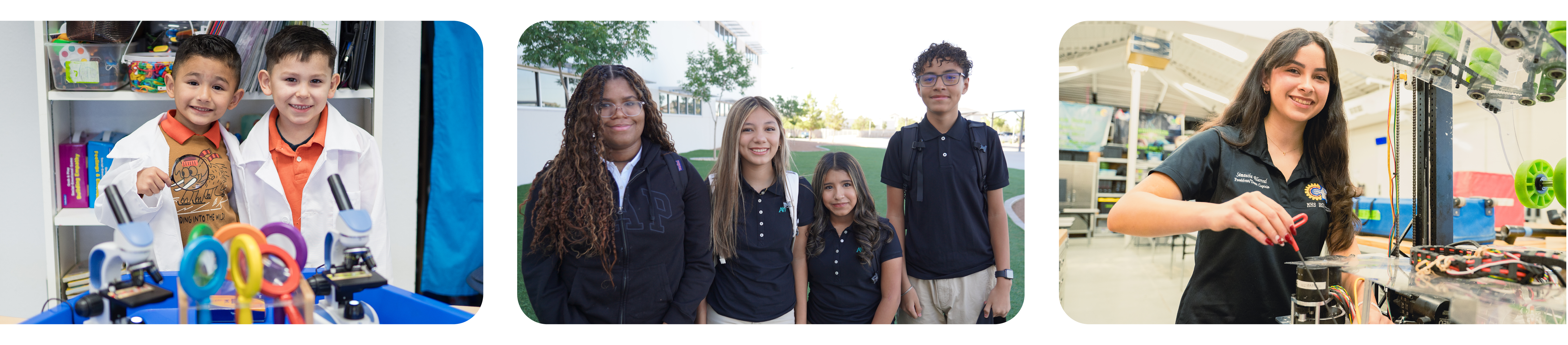 Socorro ISD student smiling registration graphic