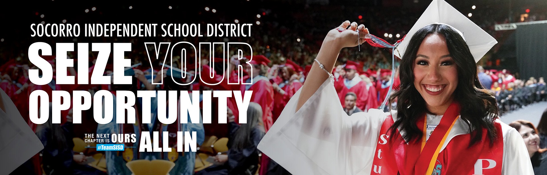 Graduate  moving tassel  with Seize your Opportunity information on image