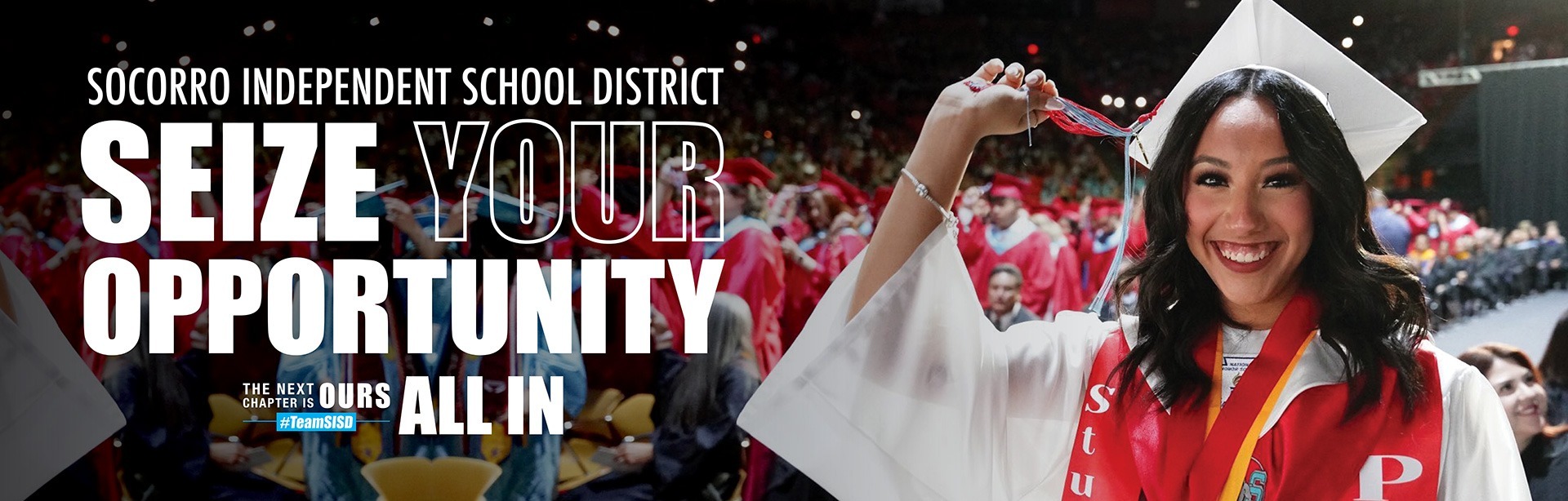 SISD Graduate moving tassel  with Seize your Opportunity information on image
