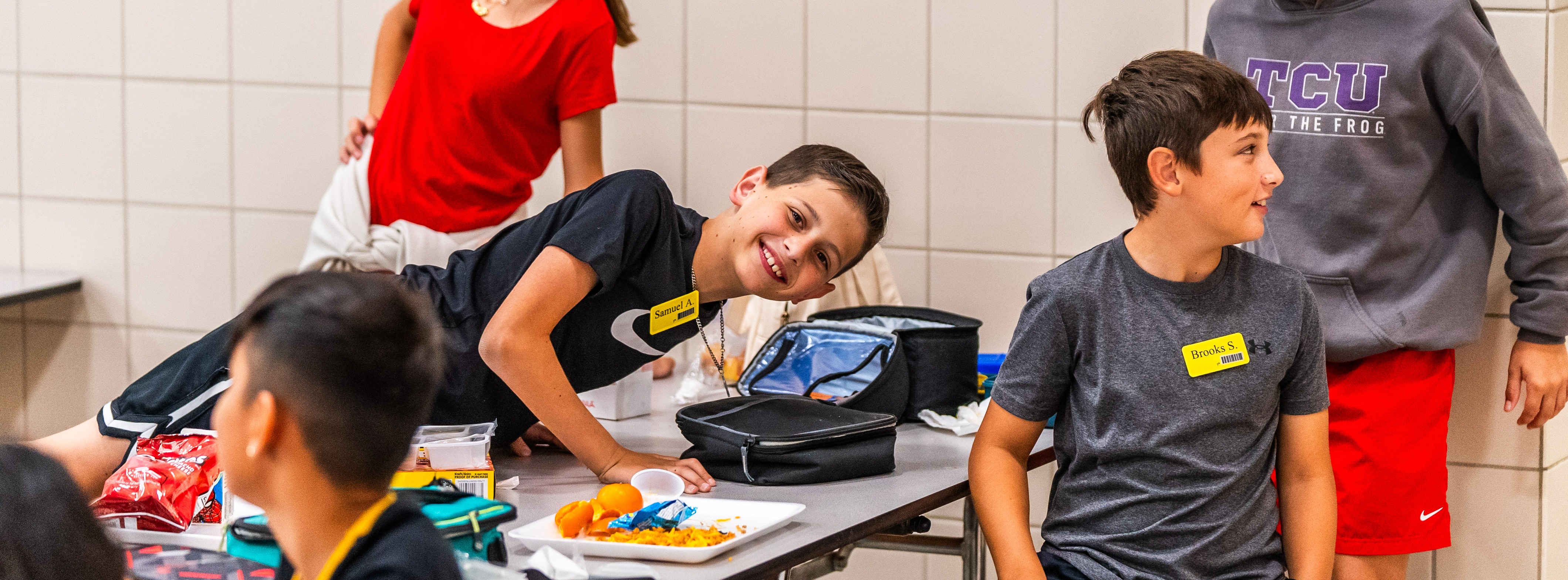 kids smiling