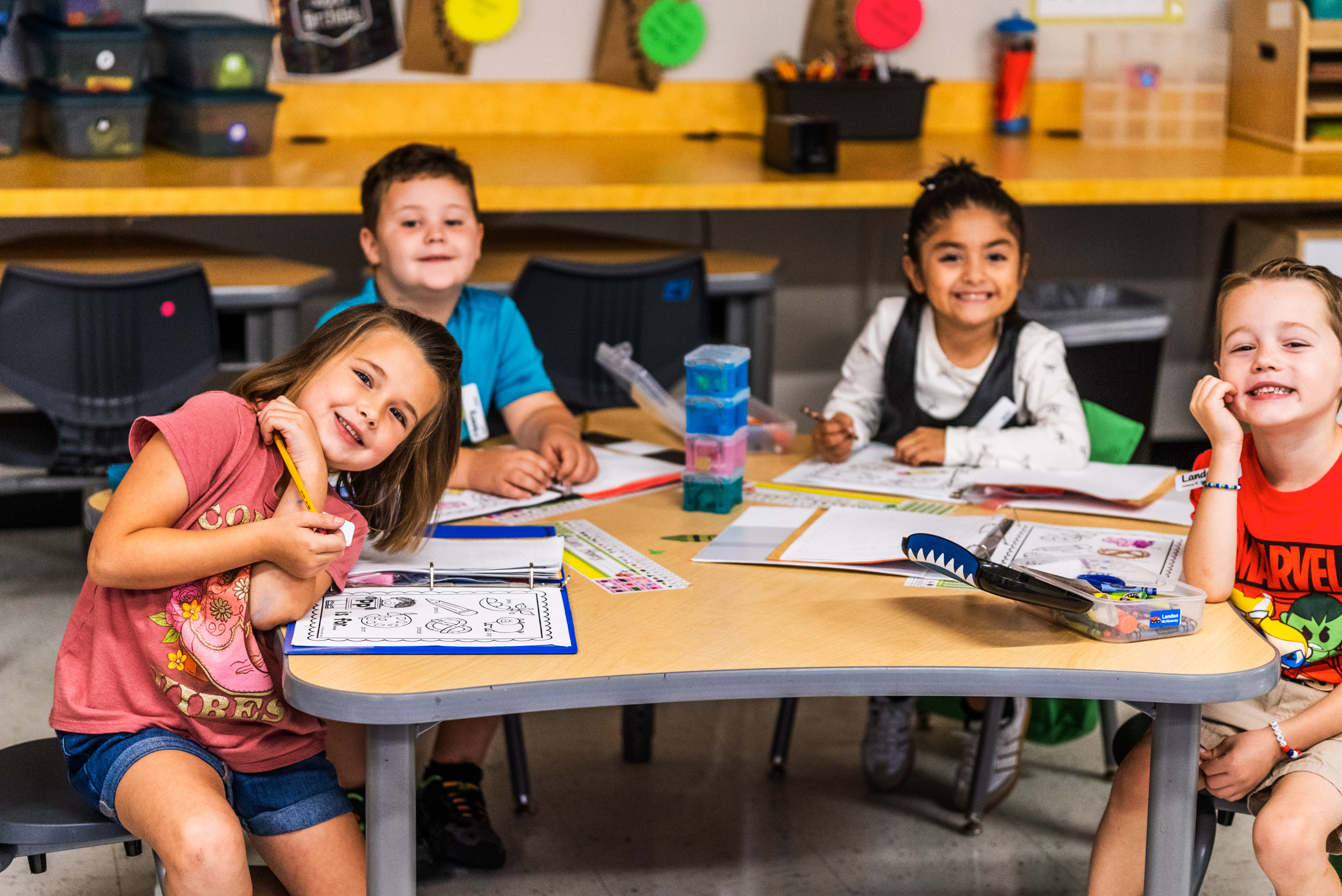 kids smiling