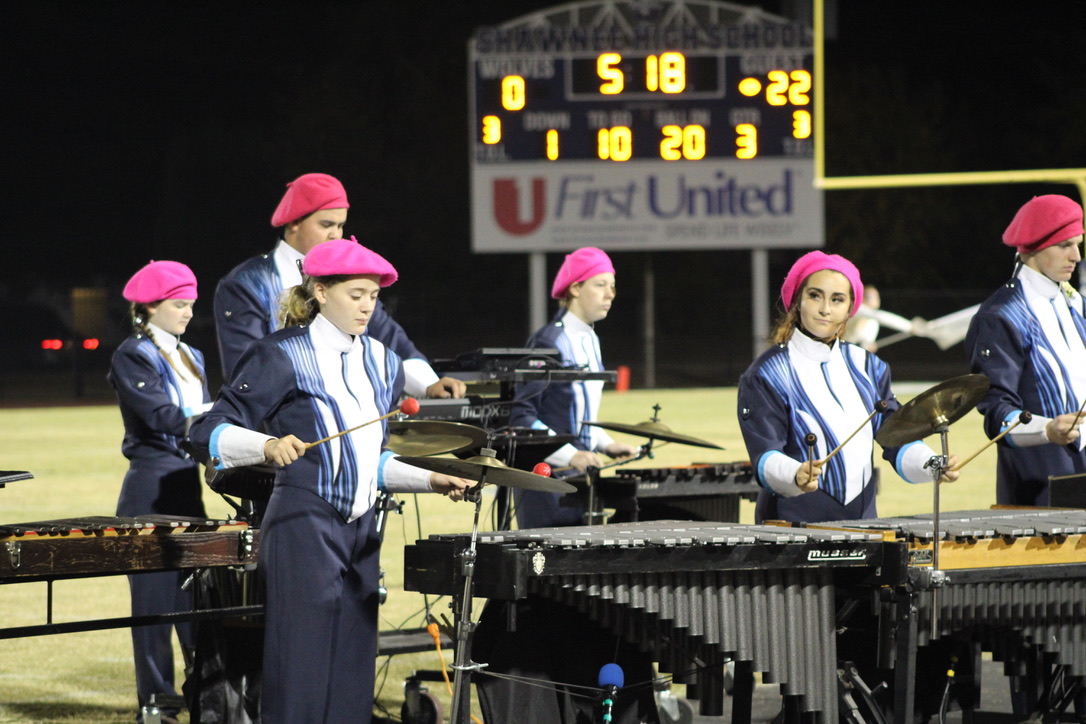 students playing percussion instruments