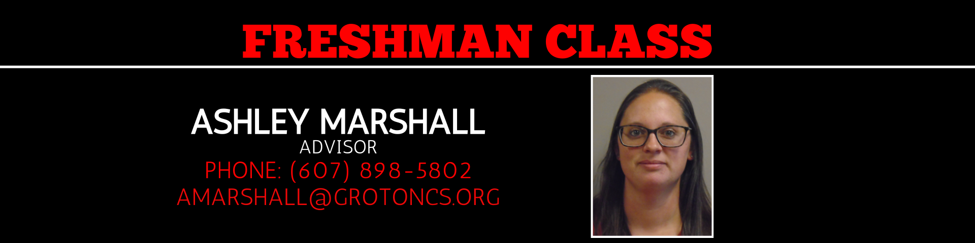 Freshman Class Advisor Ashley Marshall