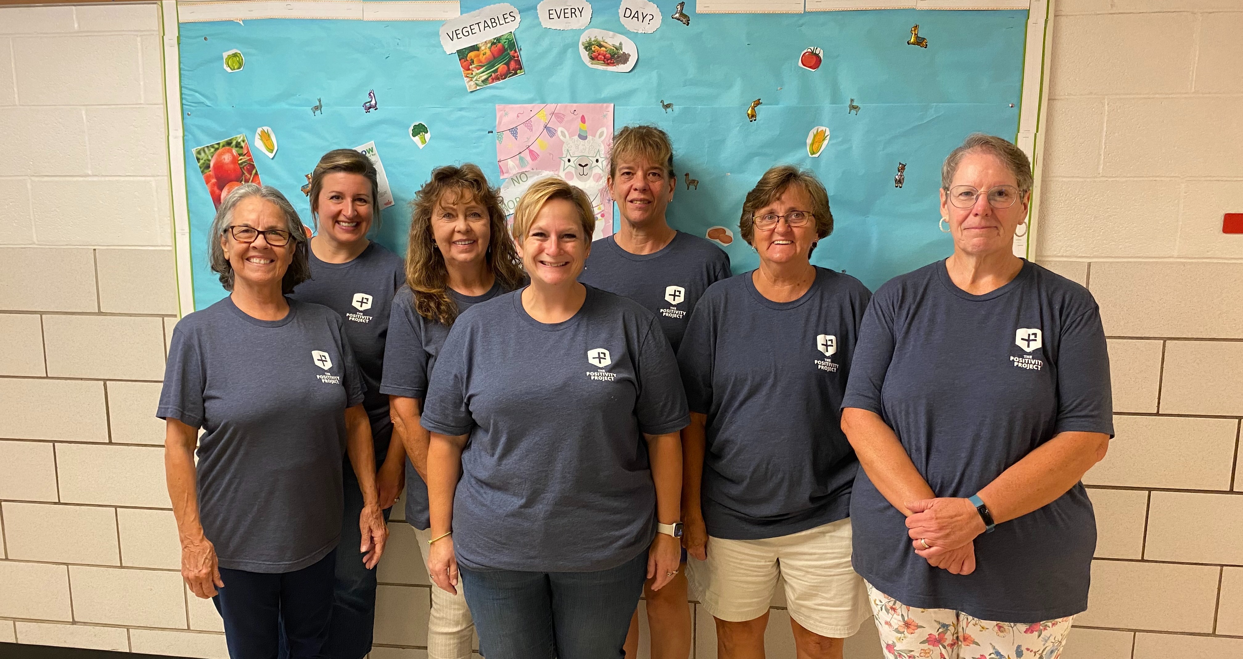 Cafeteria Staff in P2 Shirts