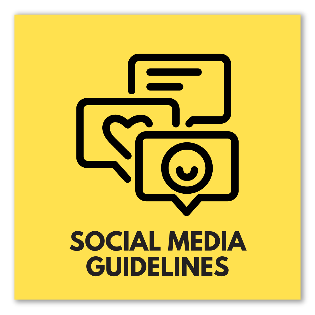 graphic that says social media guidelines