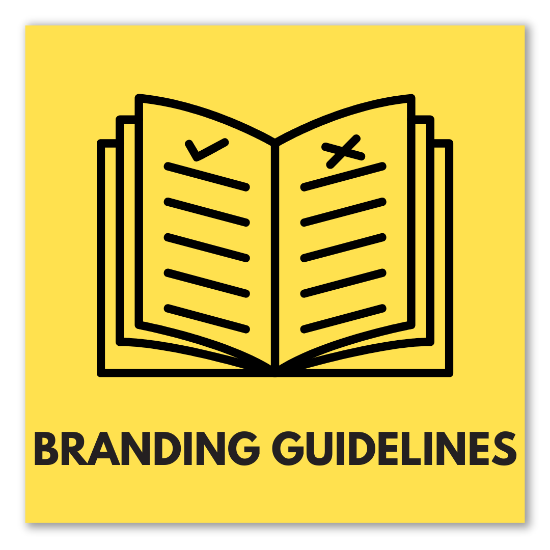 graphic that says branding guidelines