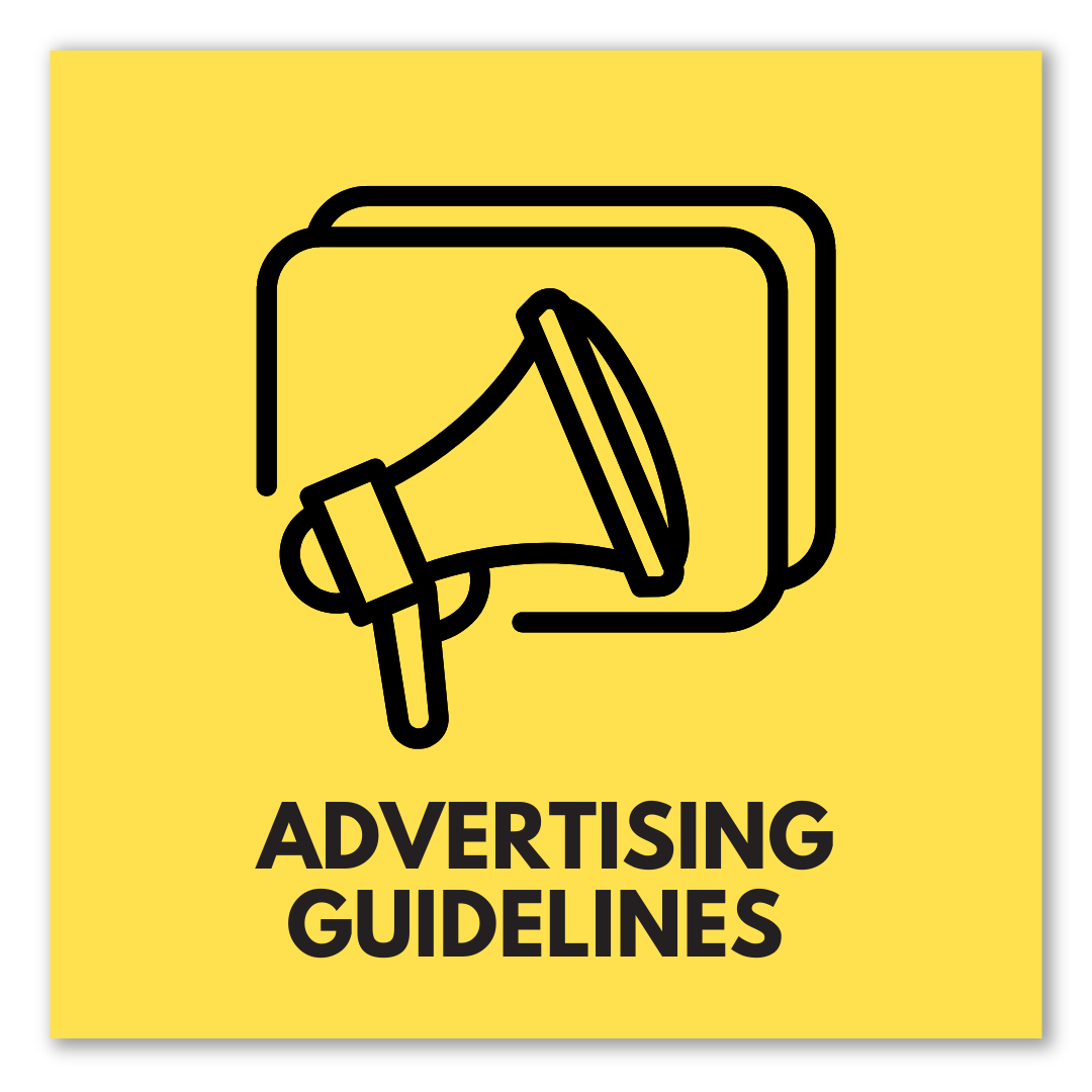 graphic that says advertising guidelines