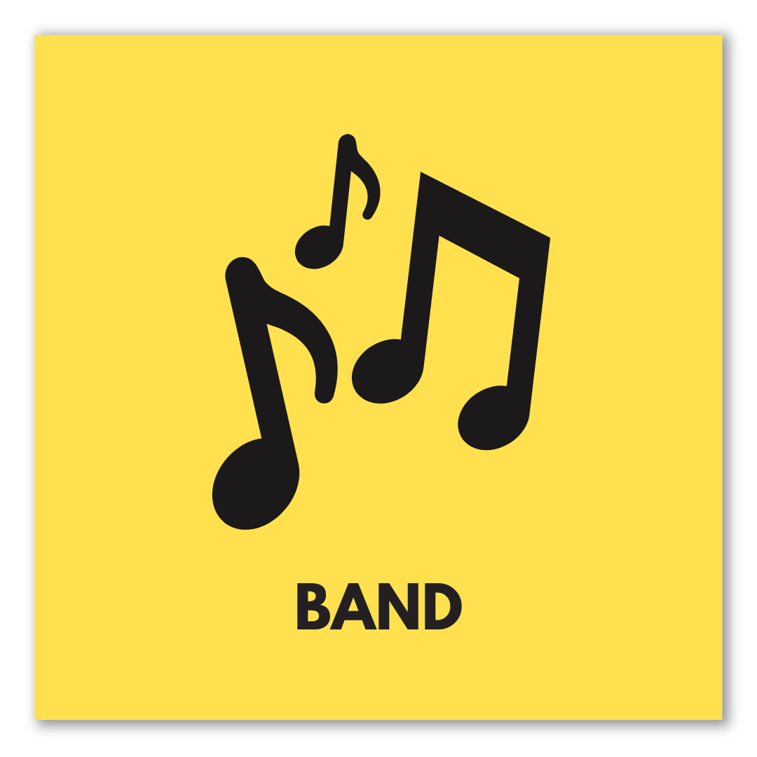 graphic that says band