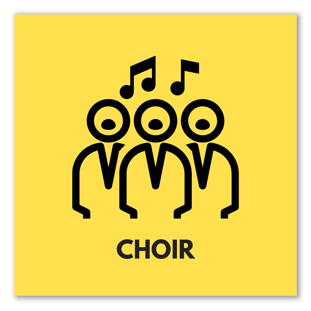 graphic that says choir