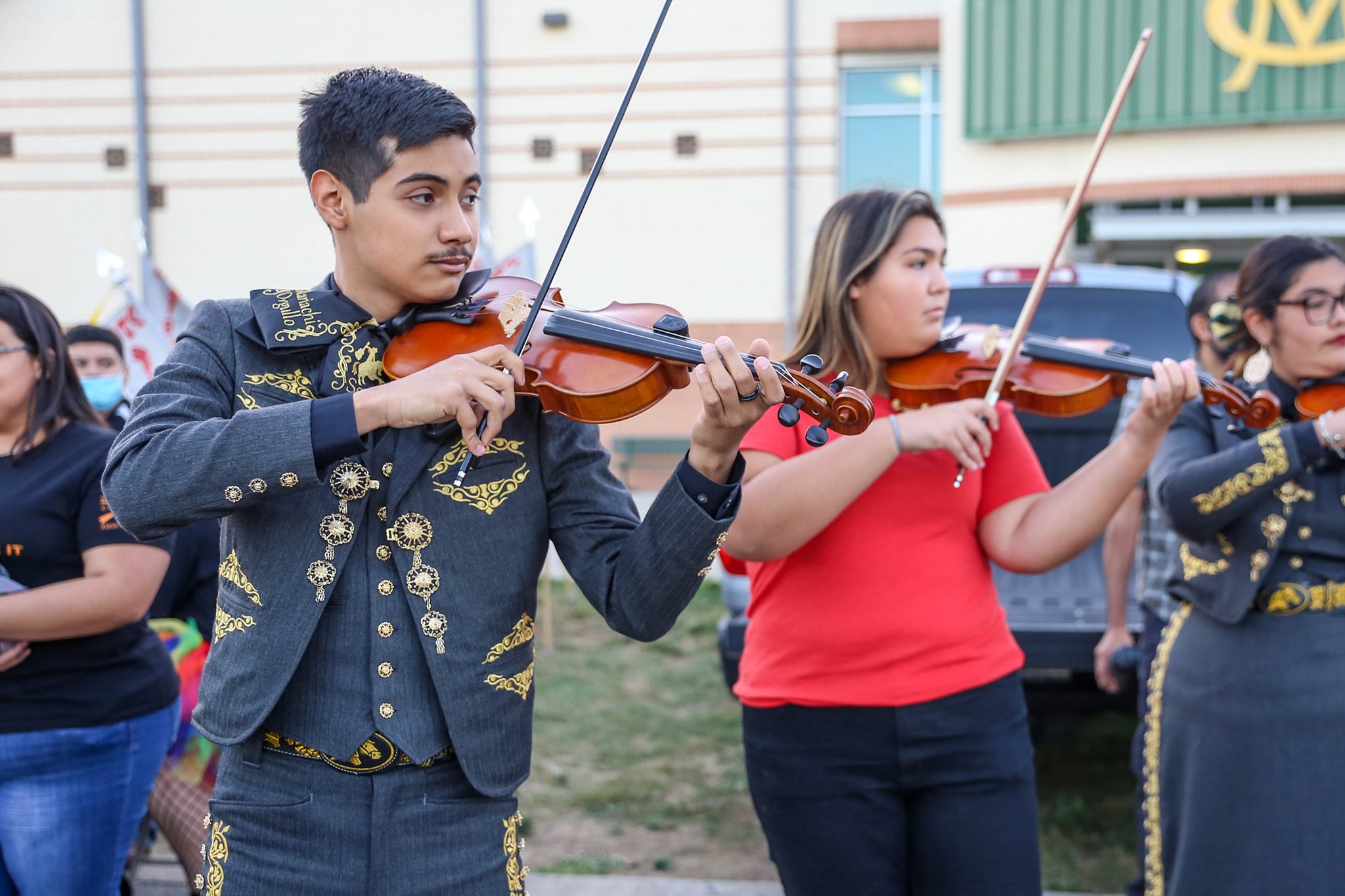 Mariachi student performing