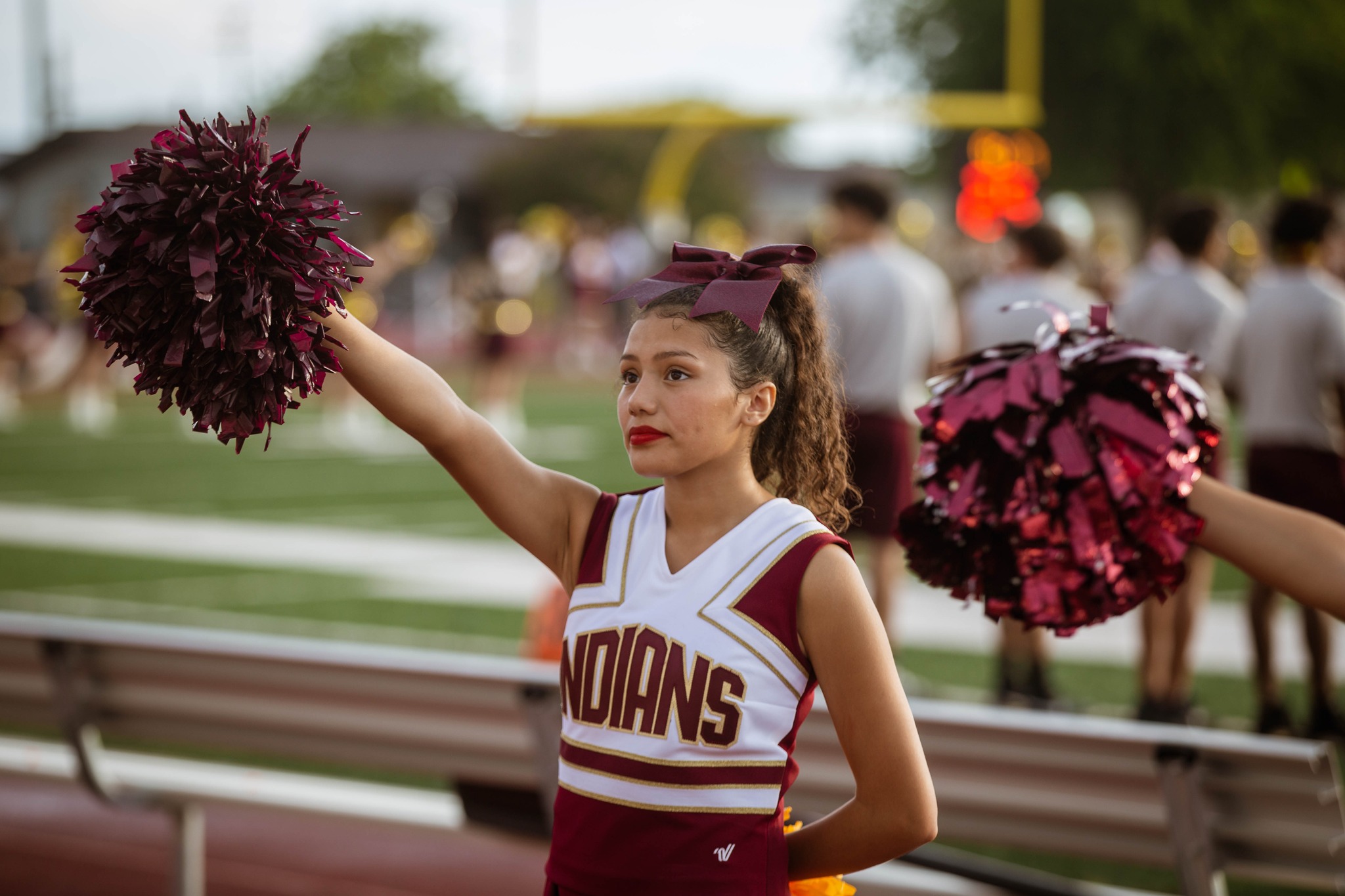 cheerleaders performing