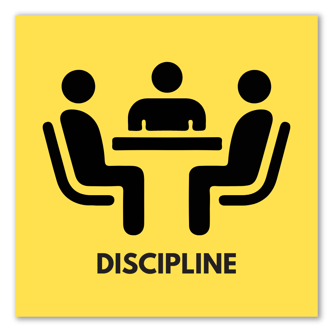 graphic that says discipline